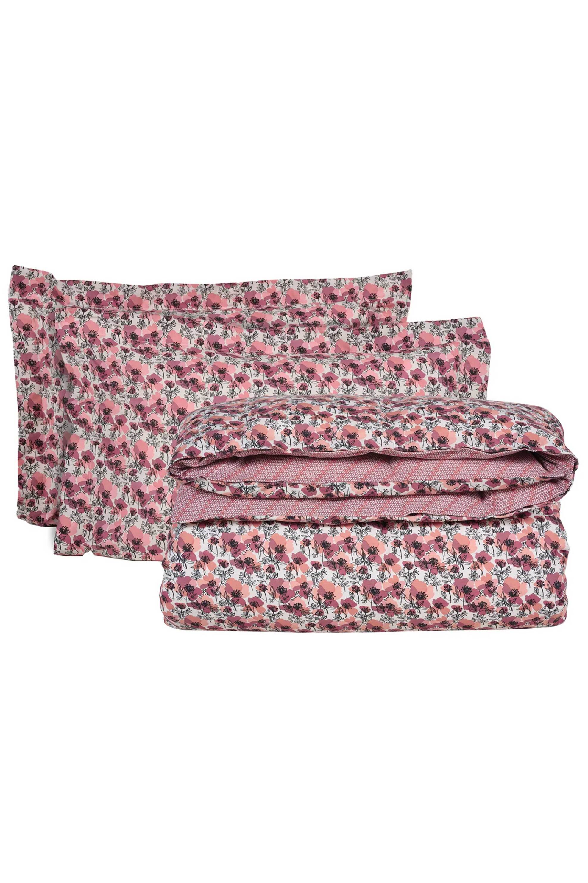 Das Home σετ παπλωματοθήκη μονή με μαξιλαροθήκη "5424 Casual" (2 τεμάχια) - 406009105424 Ροζ φωτογραφία