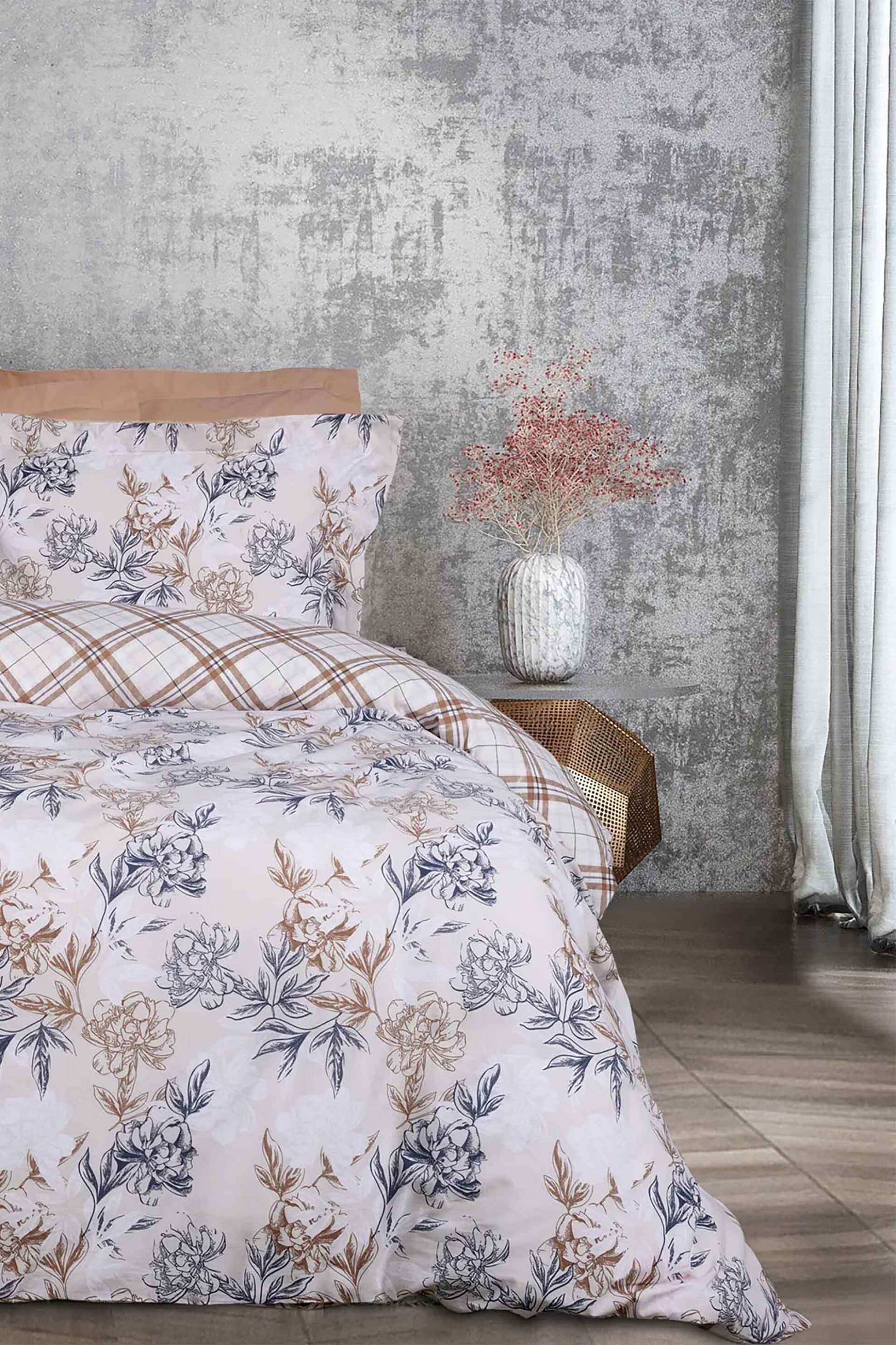 DAS HOME Das Home σετ παπλωματοθήκη υπέρδιπλη με μαξιλαροθήκες "5422 Casual" (3 τεμάχια) - 406009205422 Λευκό