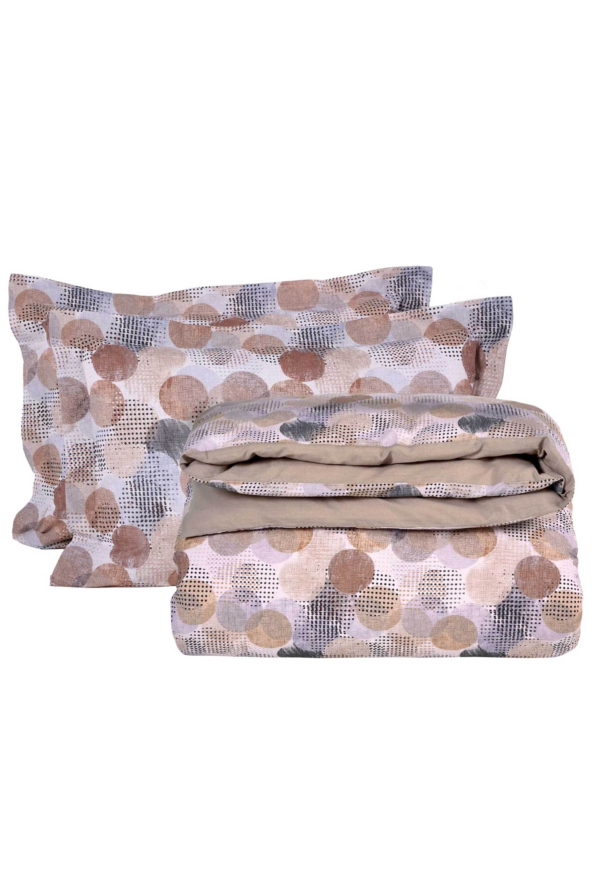 Das Home σετ σεντόνια μονά με λάστιχο και μαξιλαροθήκη "Casual 5426" (3 τεμάχια) - 502106105426 Μπεζ φωτογραφία