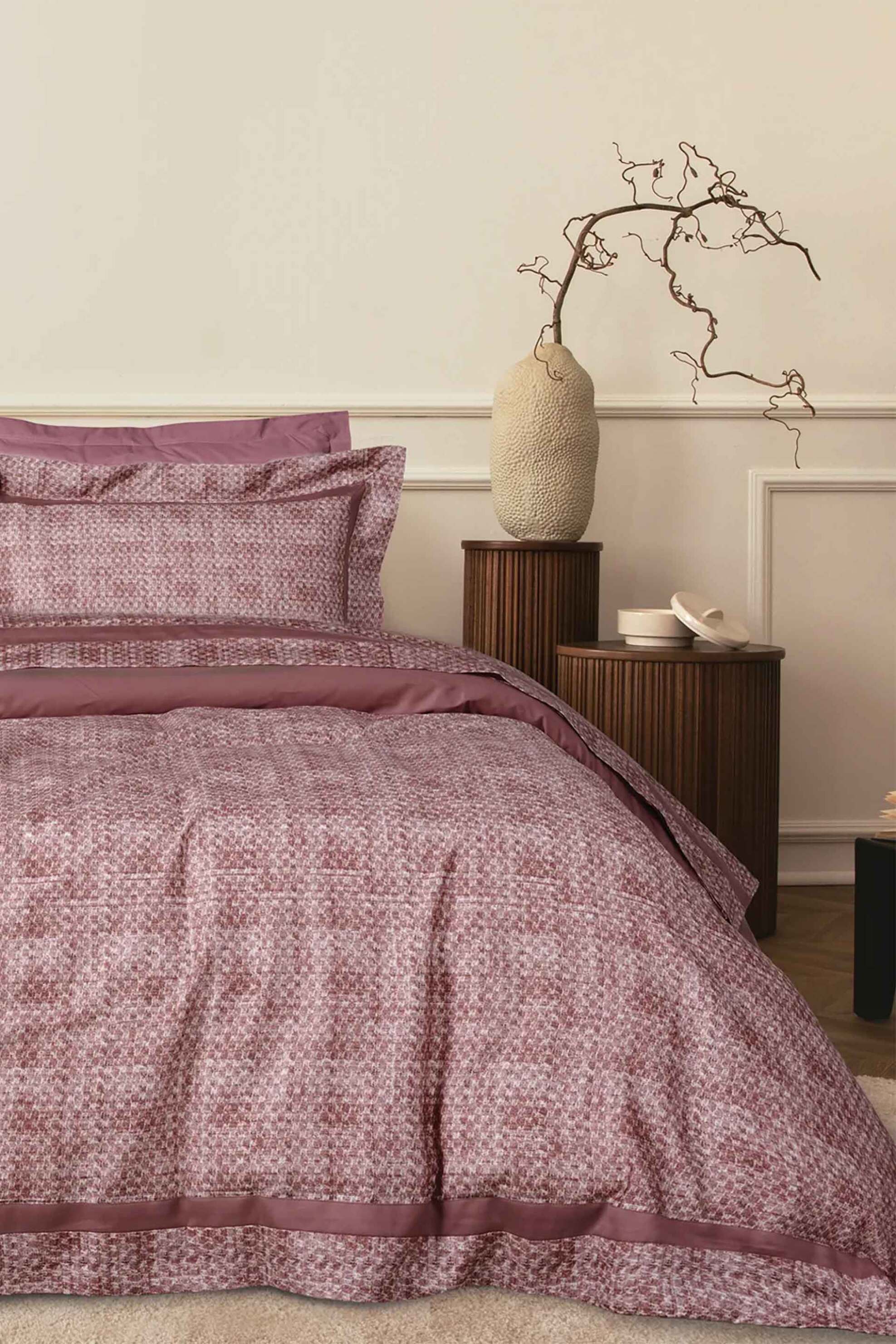 Das Home σετ σεντόνια υπέρδιπλα και μαξιλαροθήκες "1687 Executive" (4 τεμάχια) - 502110201687 Ροζ