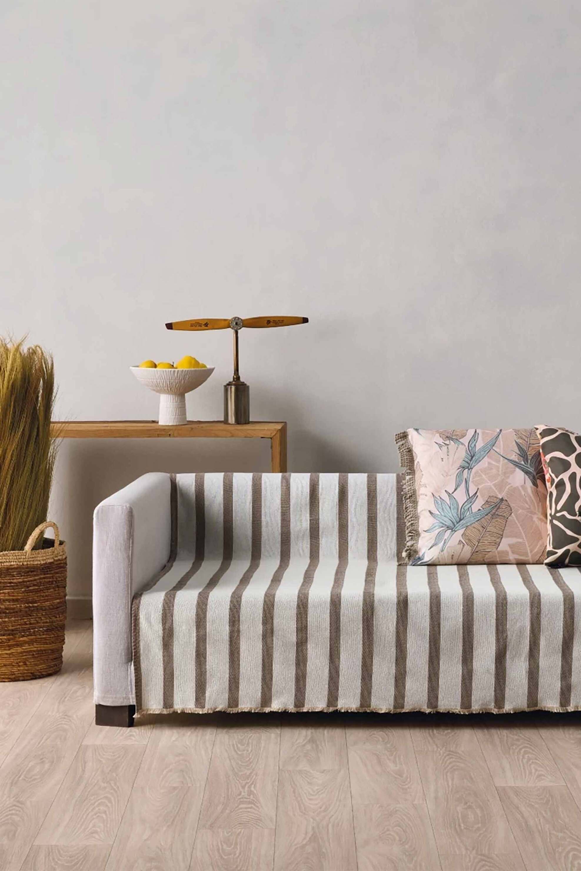 KENTIA Kentia ριχτάρι διθέσιου καναπέ "Dangelo 04" 180 x 240 cm Εκρού - 000078097