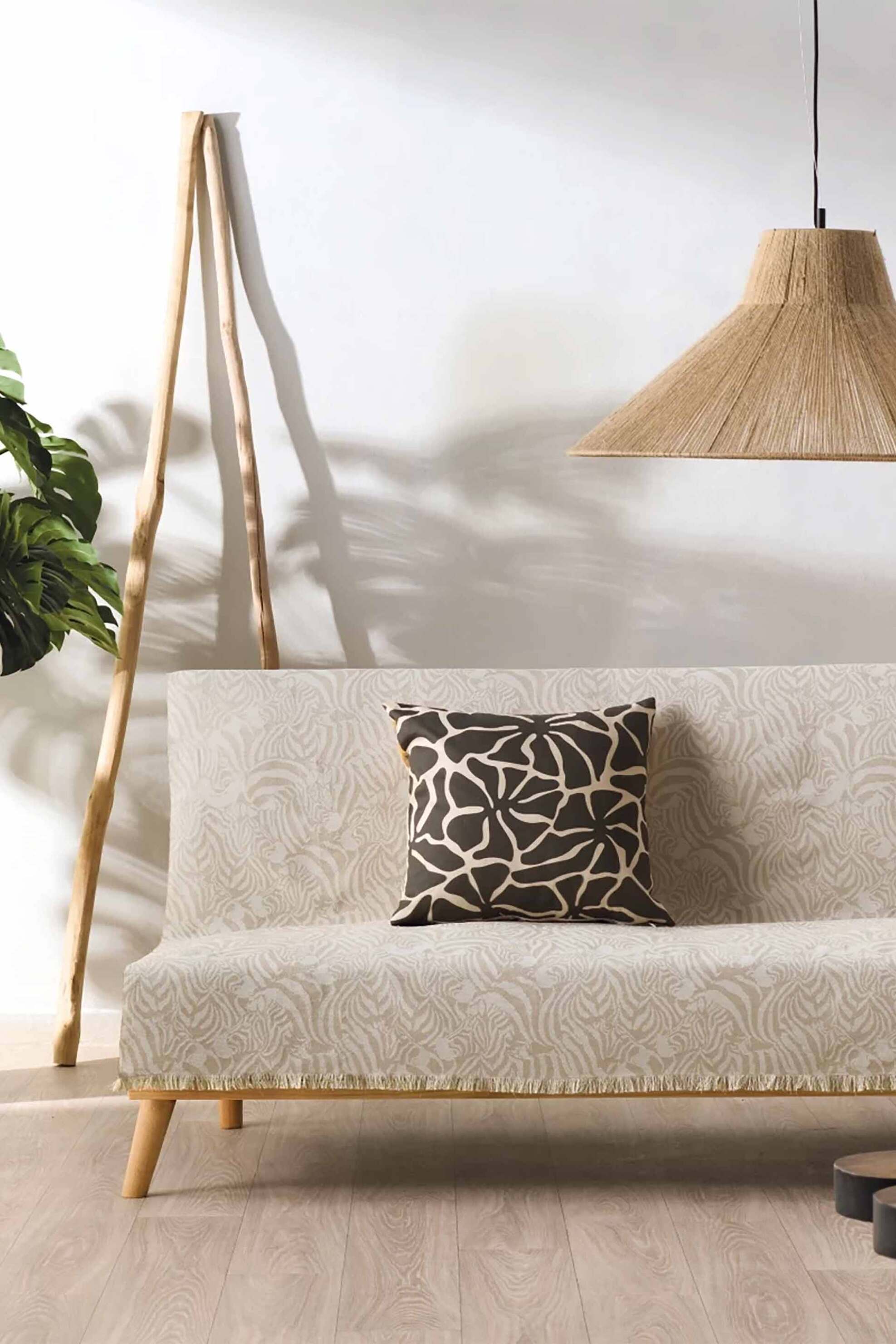 KENTIA Kentia ριχτάρι διθέσιου καναπέ "Zecora 12" 180 x 240 cm Μπεζ - 000078107