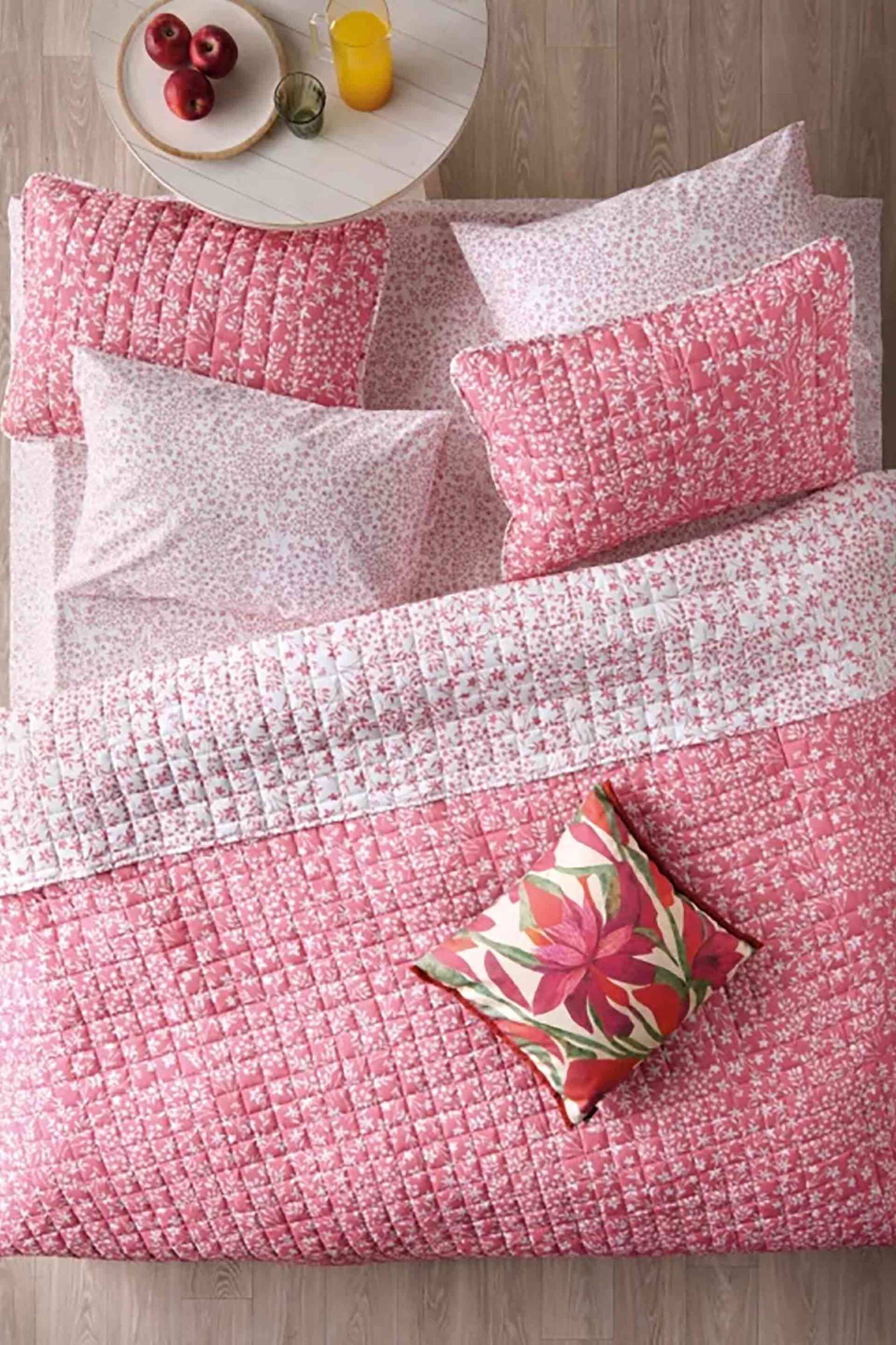 Kentia υπέρδιπλο κουβερτόριο microfiber με floral print "Dalida 20" 240 x 220 cm - 000077915