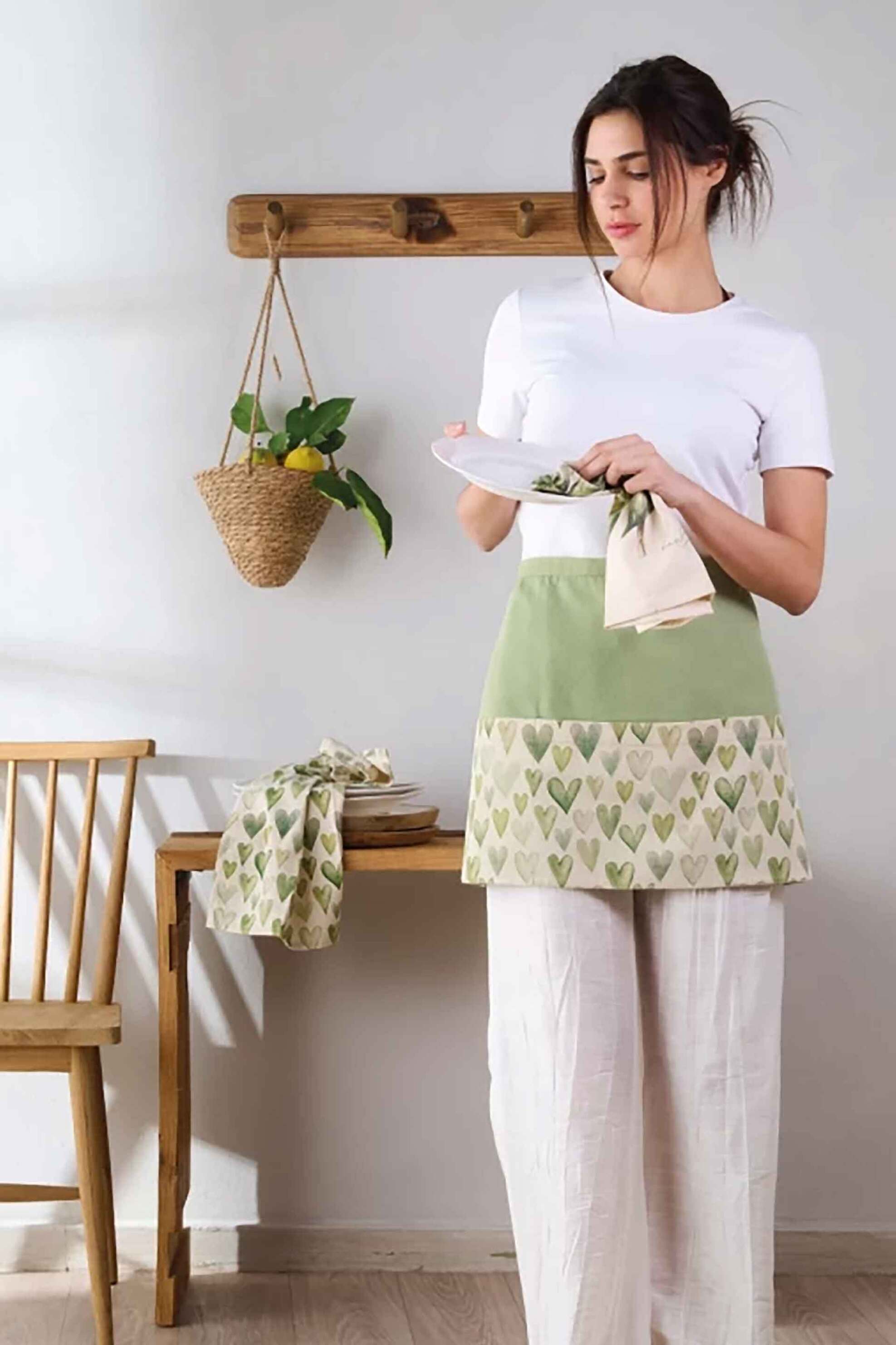 KENTIA Kentia ποδιά κουζίνας με print καρδούλες "Cucinare 251" - 000078258