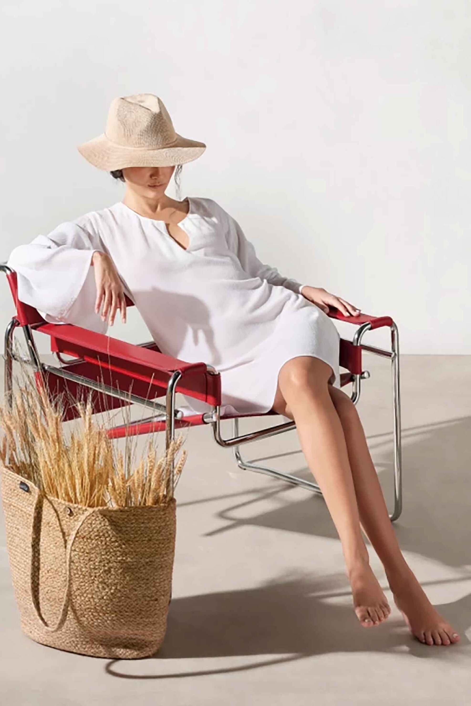 KENTIA Kentia γυναικείο mini φόρεμα παραλίας μονόχρωμο - 000078043