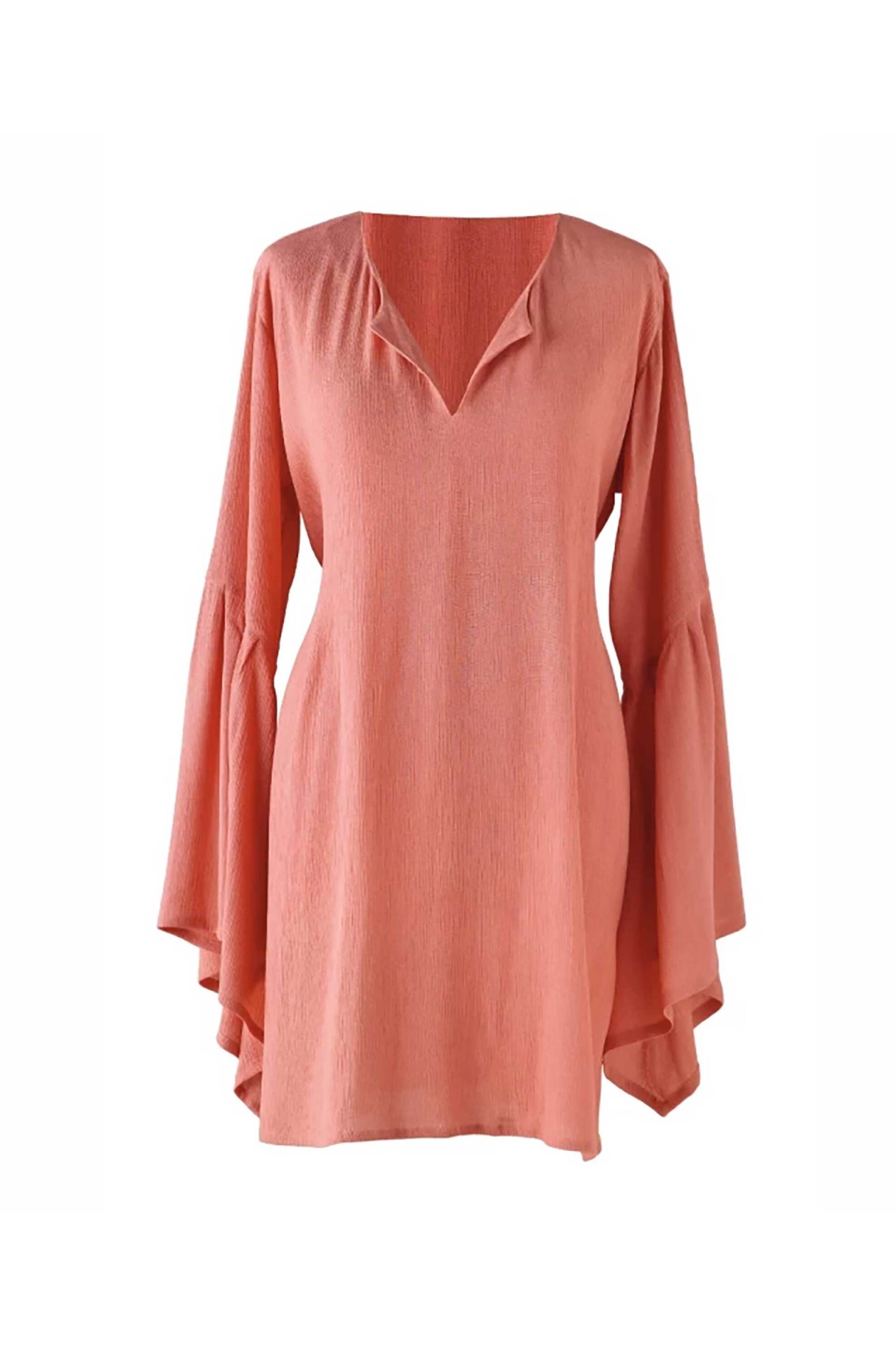 Kentia γυναικείο mini φόρεμα παραλίας μονόχρωμο - 000078044 φωτογραφία