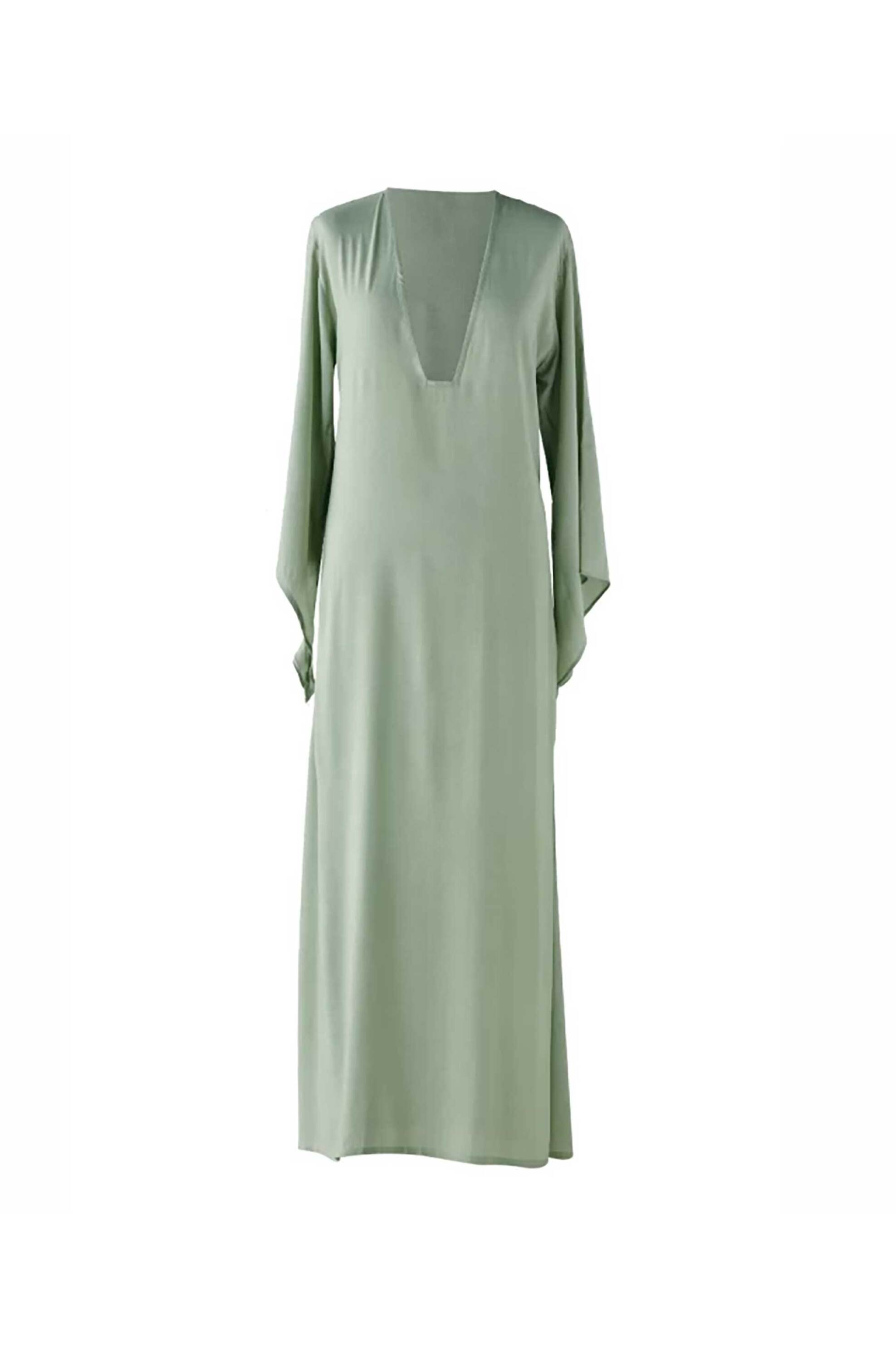 Kentia γυναικείο maxi φόρεμα παραλίας μονόχρωμο - 000078046 φωτογραφία