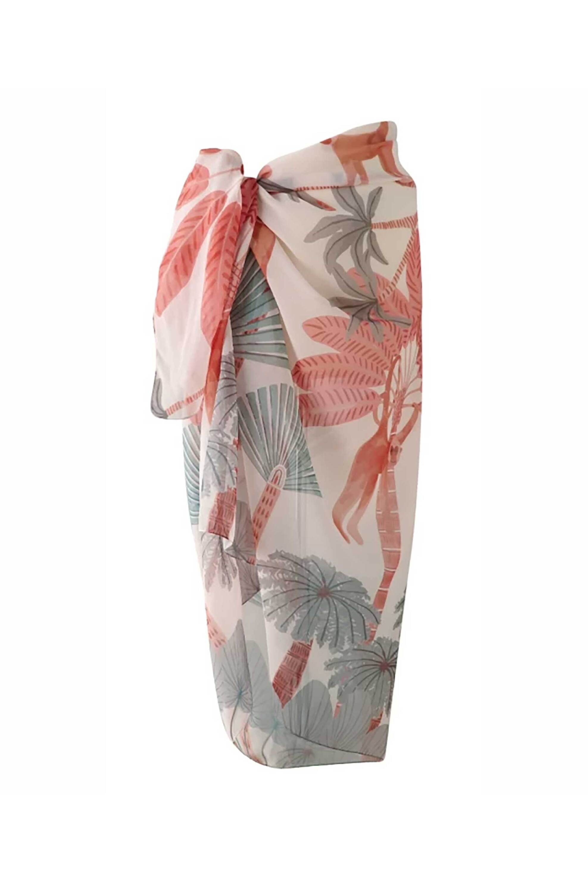 KENTIA Kentia γυναικείο παρεό παραλίας με floral print "Sarong 251" - 000078047 - 2