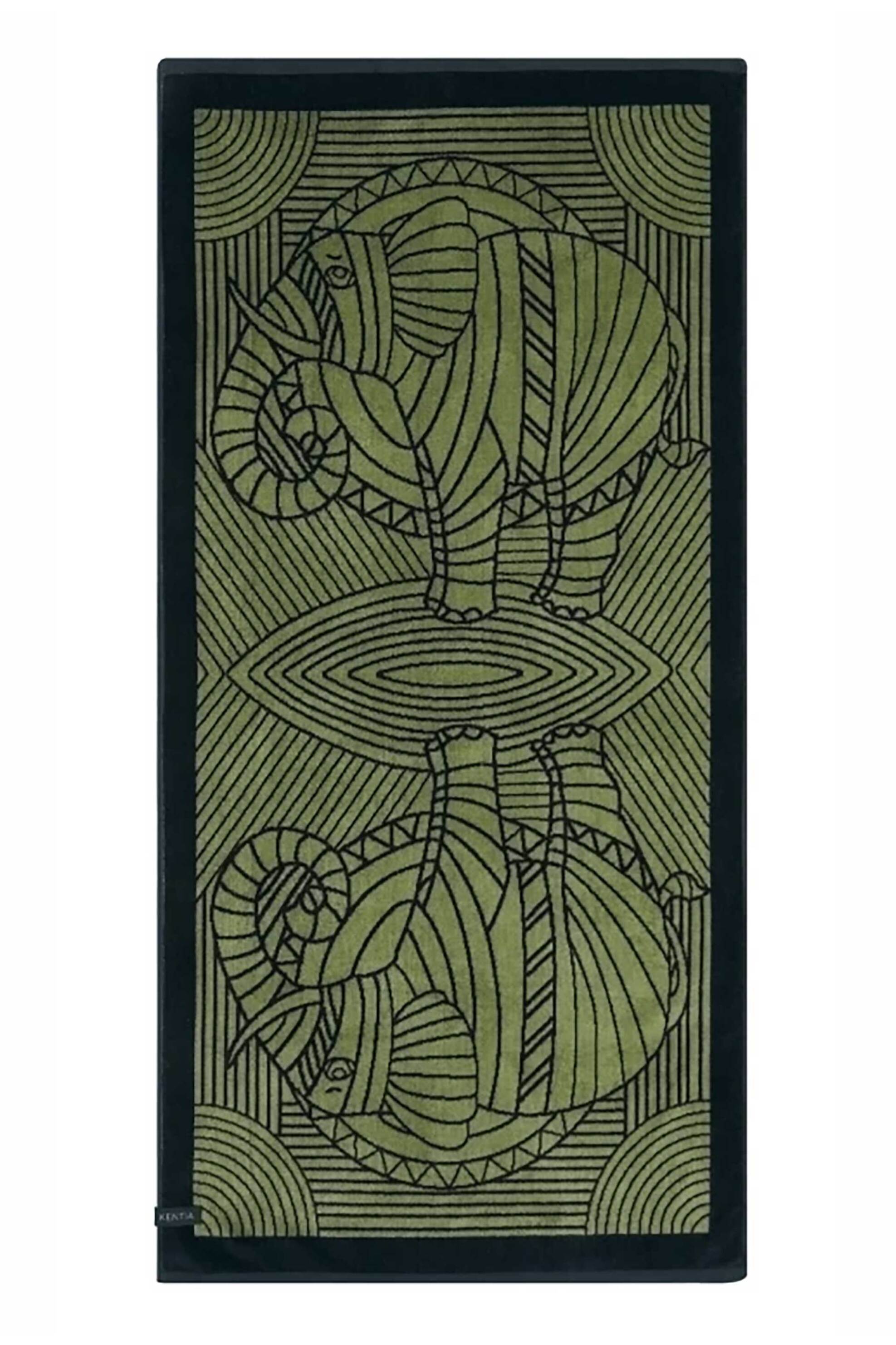 Kentia unisex πετσέτα θαλάσσης βελουτέ "Elefani" - 000078204