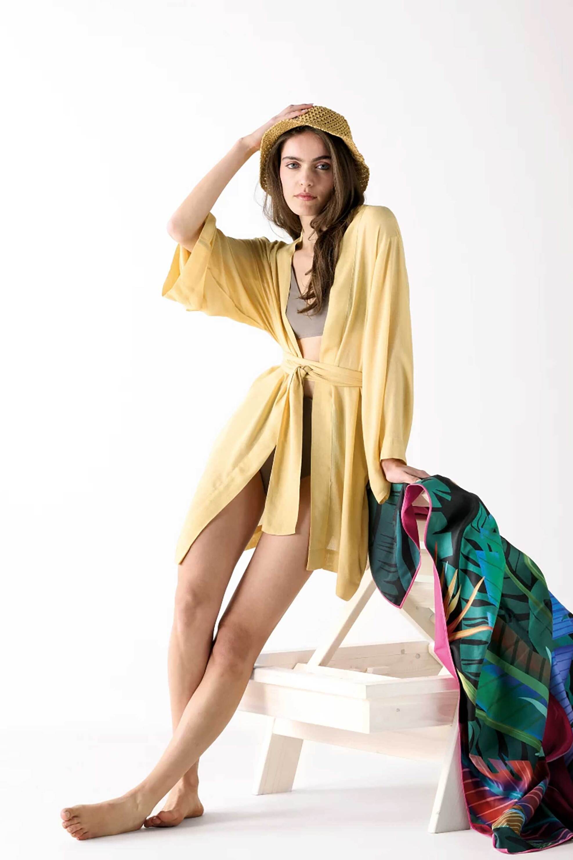 Kentia γυναικείο mini φόρεμα παραλίας μονόχρωμο "Sundress 11" - 000081336