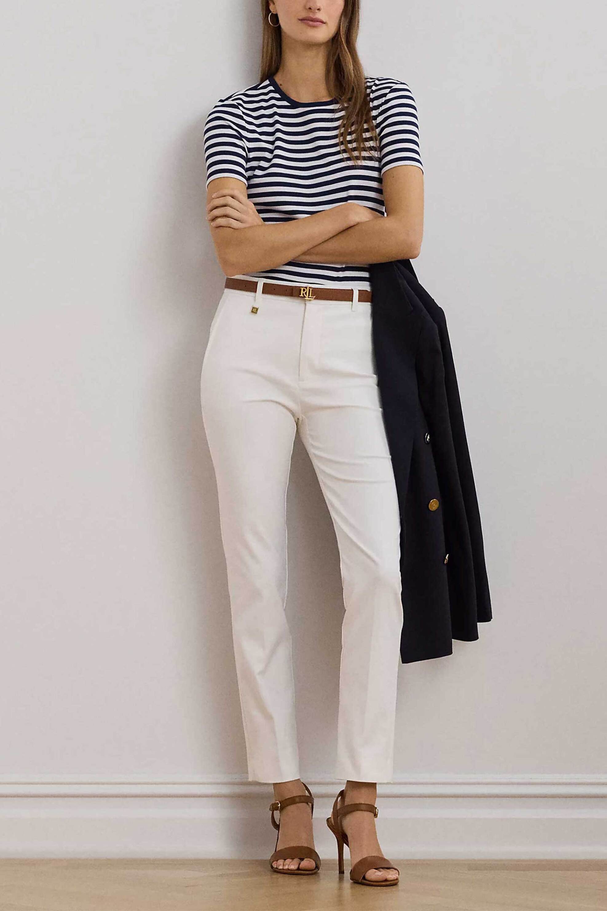 LAUREN RALPH LAUREN Lauren Ralph Lauren γυναικείο chino παντελόνι μονόχρωμο Skinny Fit - 200811955005 Λευκό 2025
