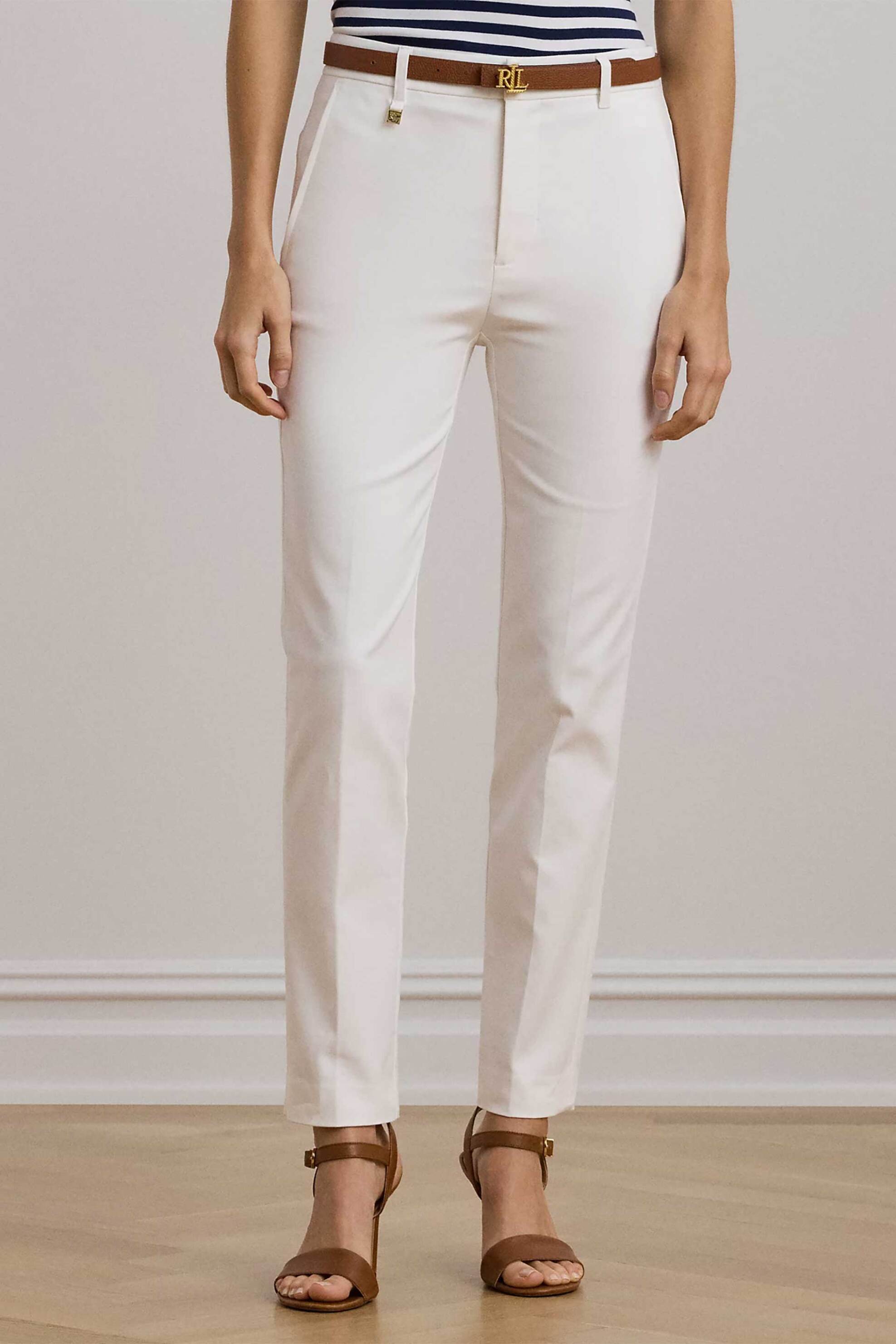 Lauren Ralph Lauren γυναικείο chino παντελόνι μονόχρωμο Skinny Fit - 200811955005 Λευκό φωτογραφία