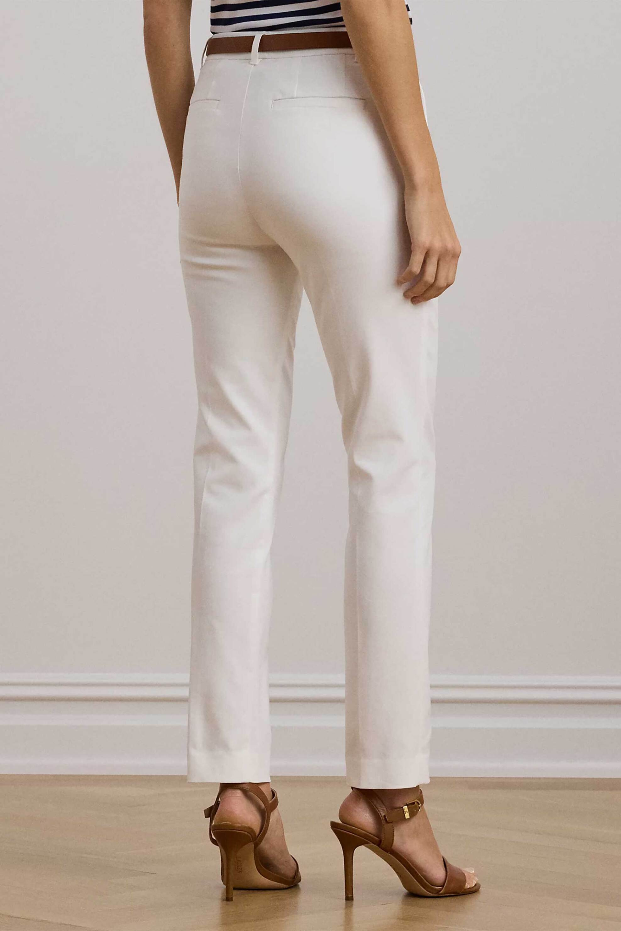 Lauren Ralph Lauren γυναικείο chino παντελόνι μονόχρωμο Skinny Fit - 200811955005 Λευκό φωτογραφία