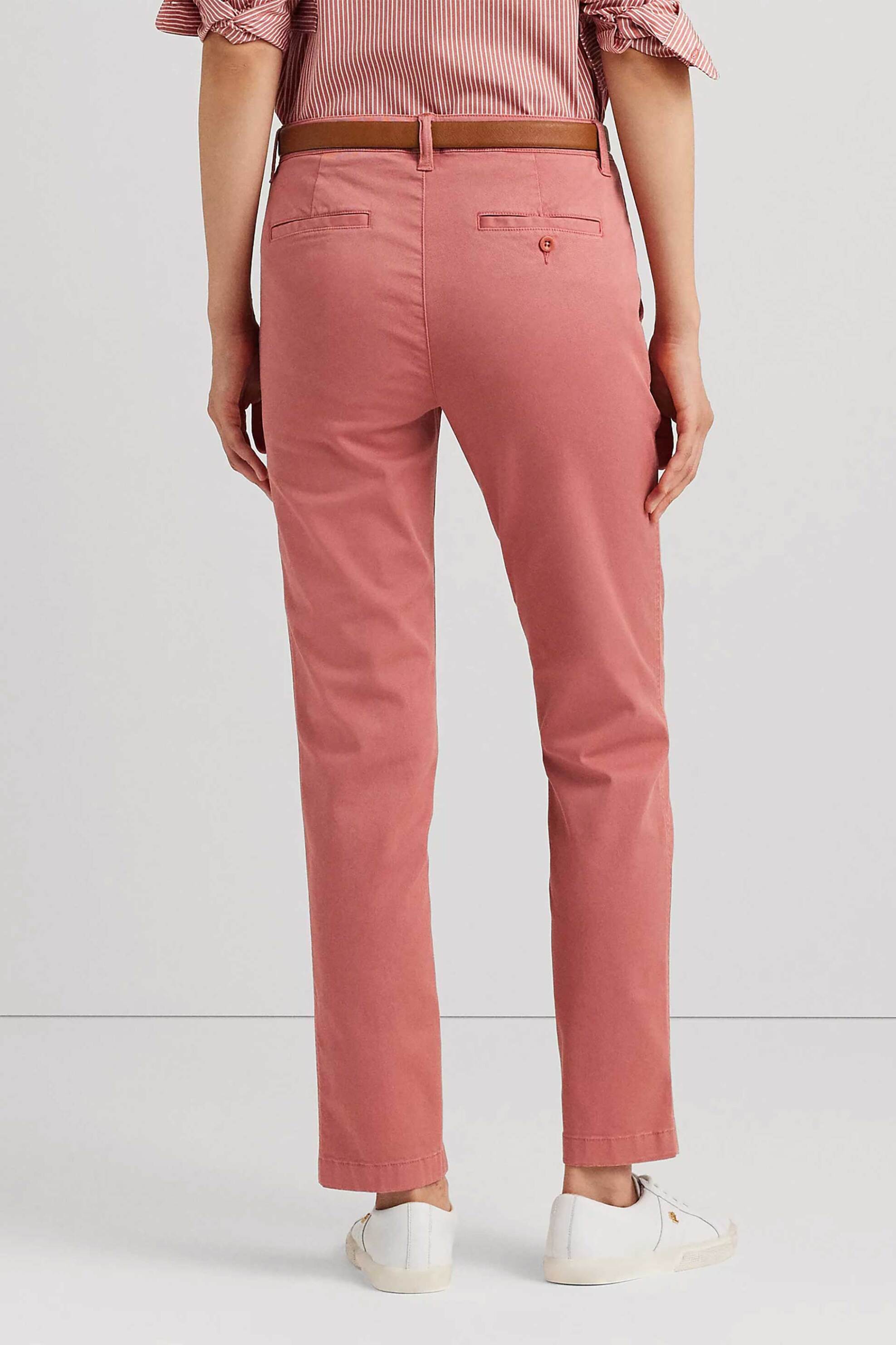 Lauren Ralph Lauren γυναικείο chino παντελόνι μονόχρωμο με τσέπες - 200812287048 Κοραλί φωτογραφία