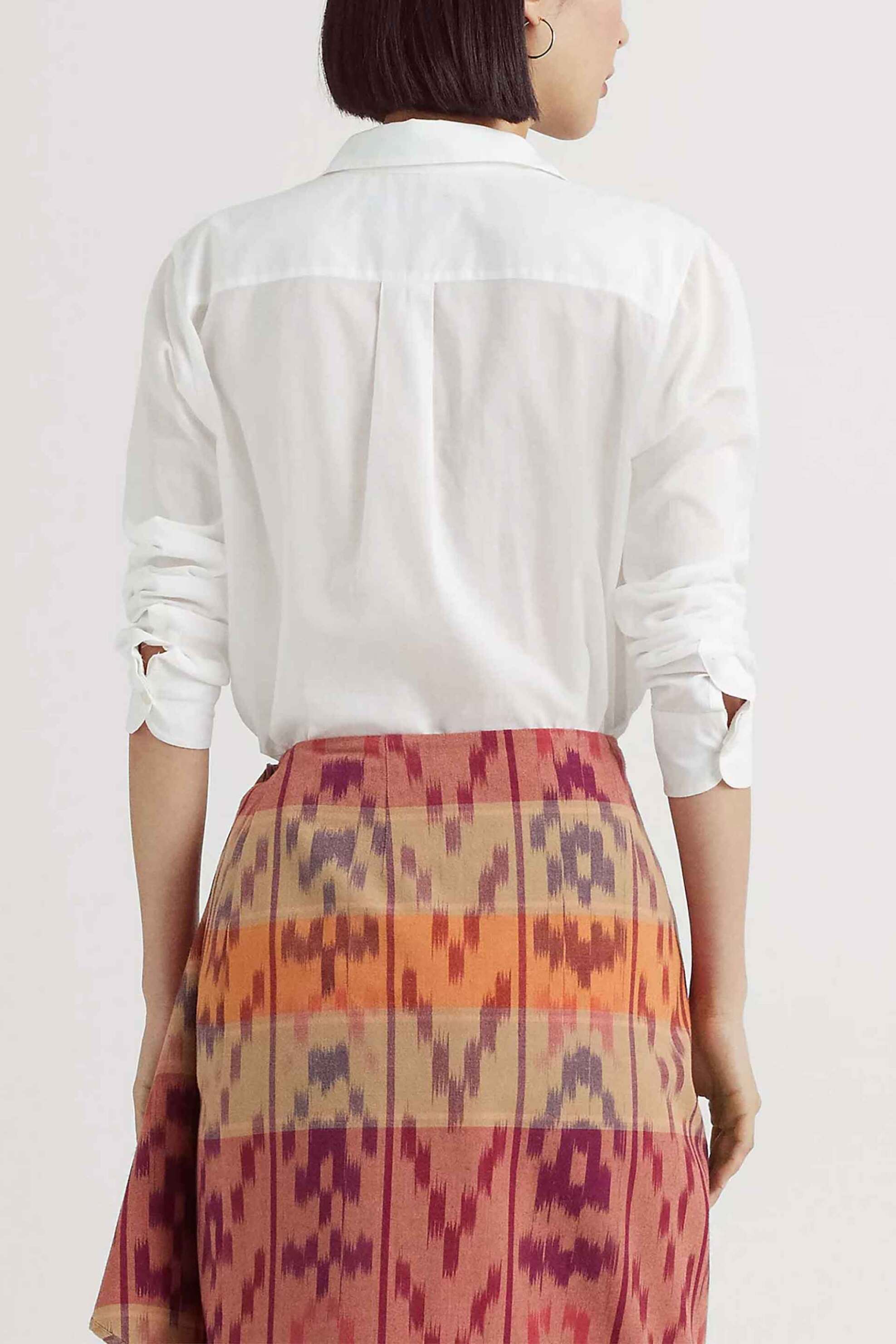 Lauren Ralph Lauren γυναικείο πουκάμισο μονόχρωμο με τσέπες Straight Fit - 200909145001 Λευκό φωτογραφία