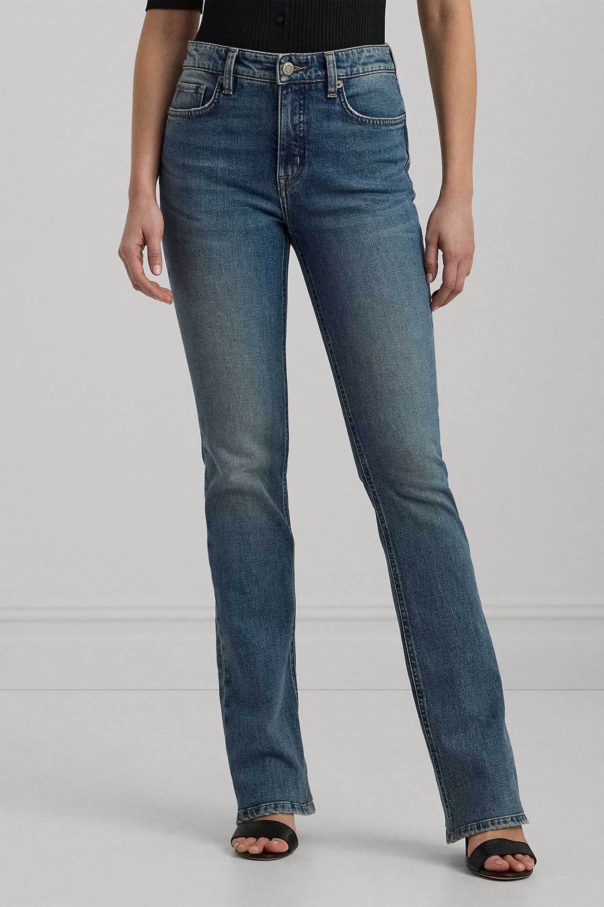 Lauren Ralph Lauren γυναικείο τζιν παντελόνι ψηλόμεσο πεντάτσεπο Flared Leg - 200940299001 Μπλε Σκούρο φωτογραφία