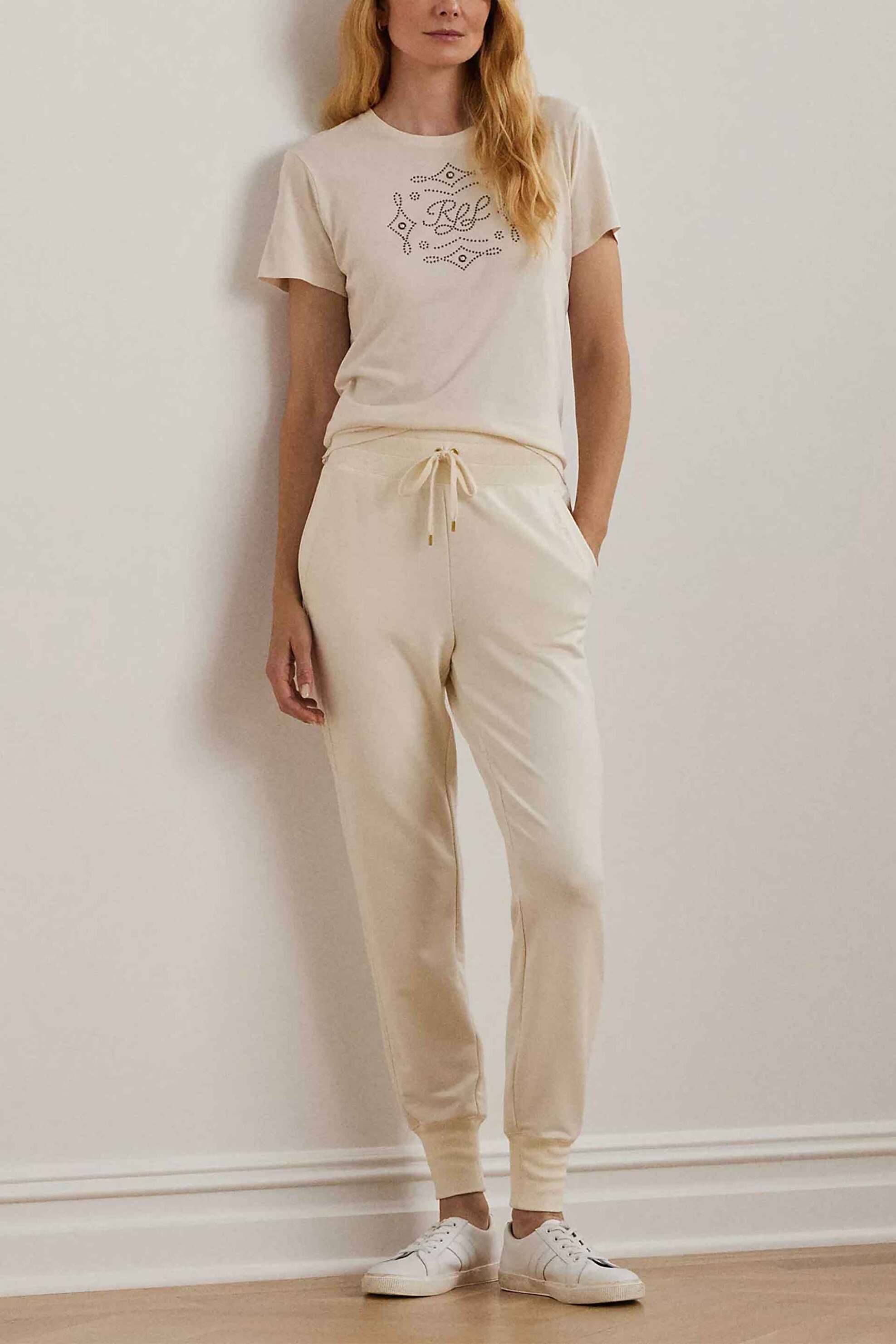 Lauren Ralph Lauren γυναικείο T-shirt με graphic logo από τρουκς Relaxed Fit - 200940495002 Κρέμ φωτογραφία