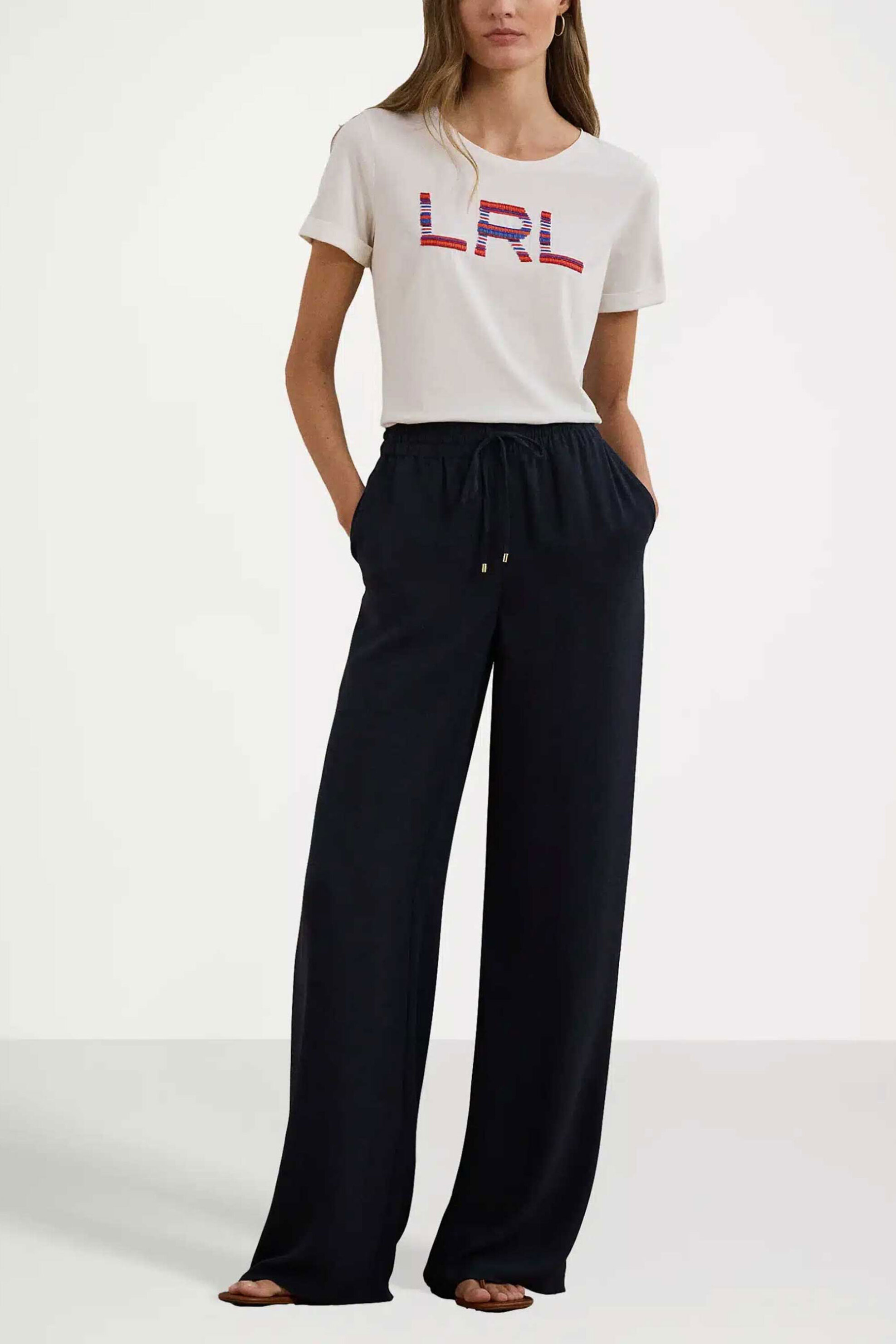 LAUREN RALPH LAUREN Lauren Ralph Lauren γυναικείο T-shirt με κέντημα - 200957668002 Λευκό