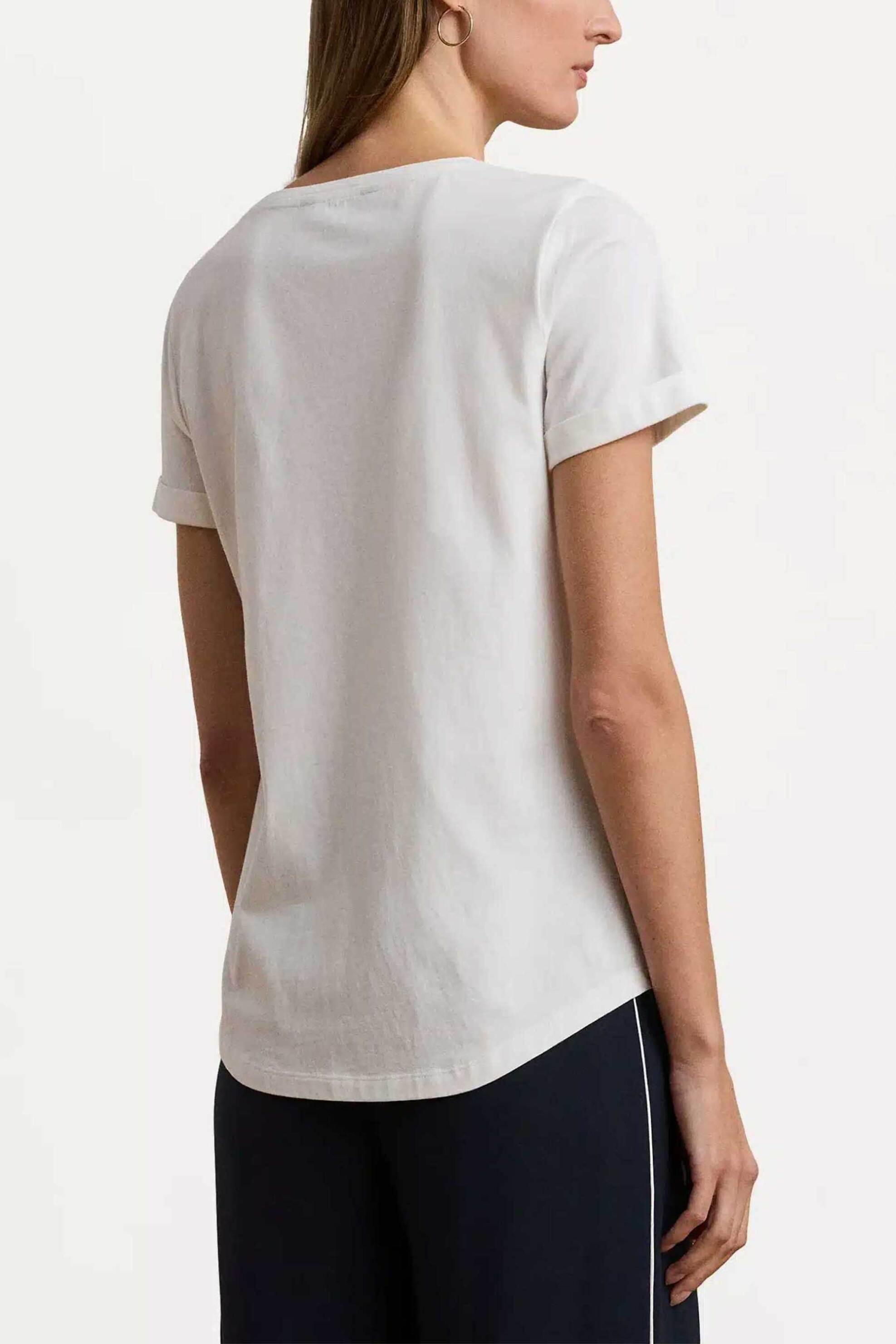 Lauren Ralph Lauren γυναικείο T-shirt με κέντημα - 200957668002 Λευκό φωτογραφία