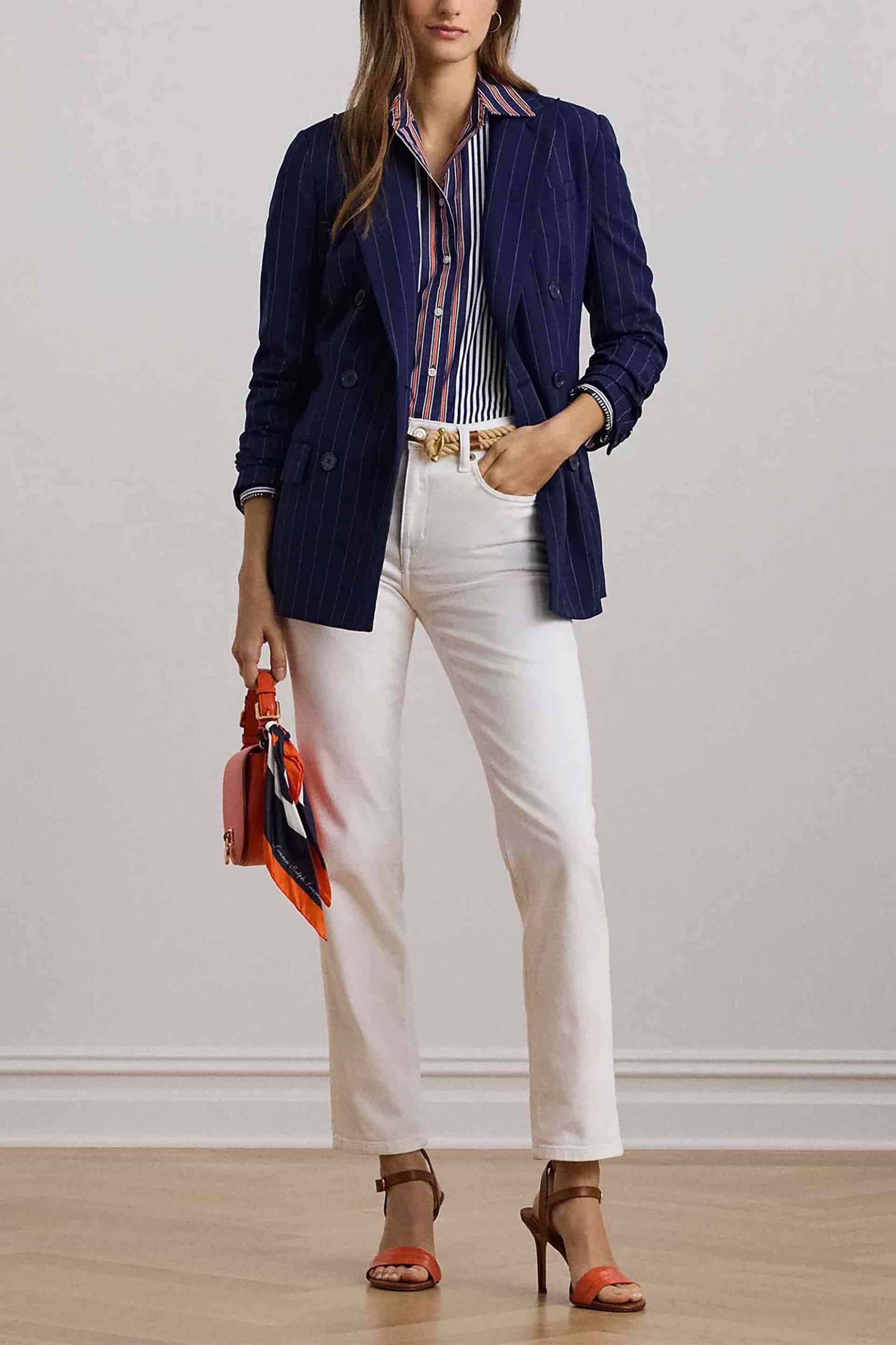 LAUREN RALPH LAUREN Lauren Ralph Lauren γυναικείο τζιν παντελόνι ψηλόμεσο - 200957695001 Λευκό 2025
