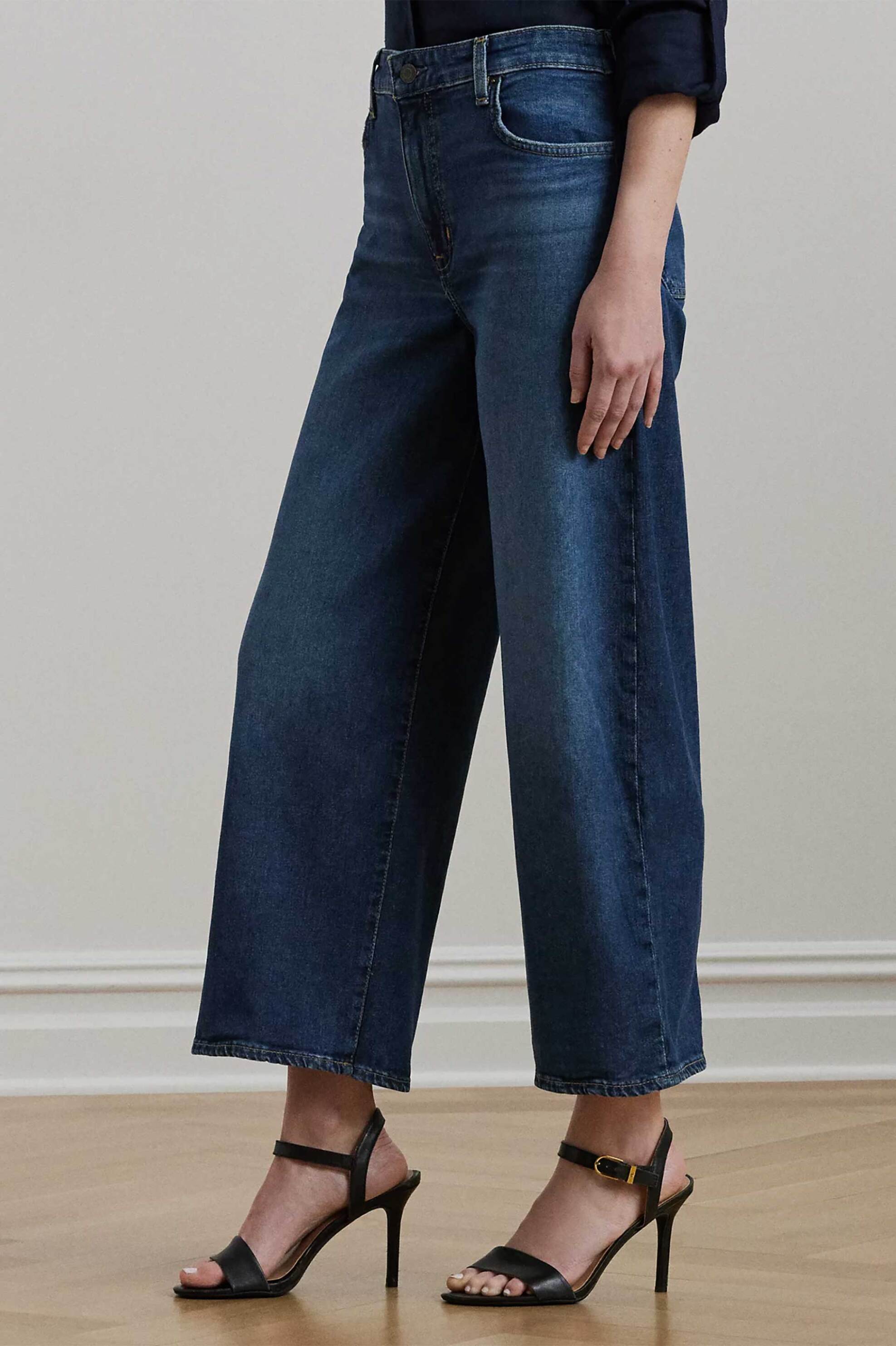LAUREN RALPH LAUREN Lauren Ralph Lauren γυναικείο τζιν παντελόνι ψηλόμεσο cropped - 200973246001 Denim Blue - 3