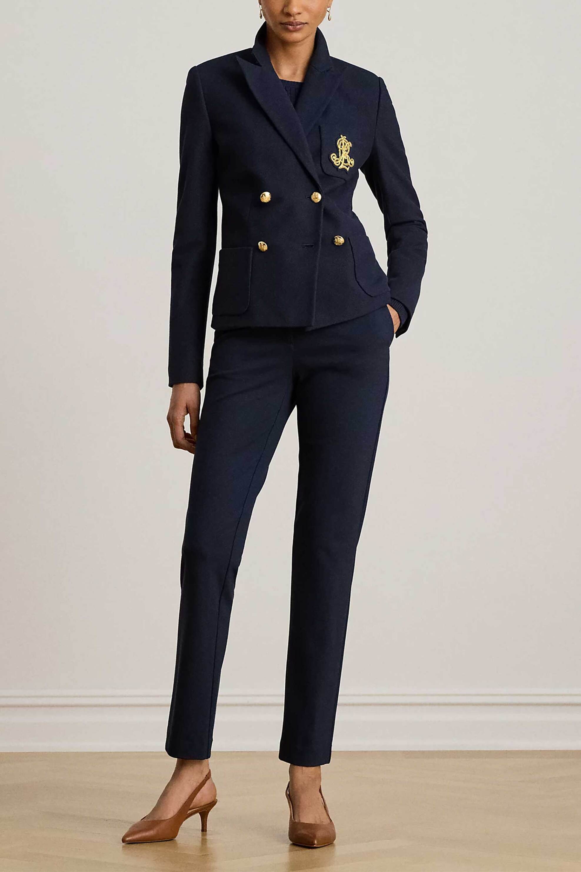 LAUREN RALPH LAUREN Lauren Ralph Lauren γυναικείο παντελόνι Straight Fit - 200B22288001 Μπλε Σκούρο