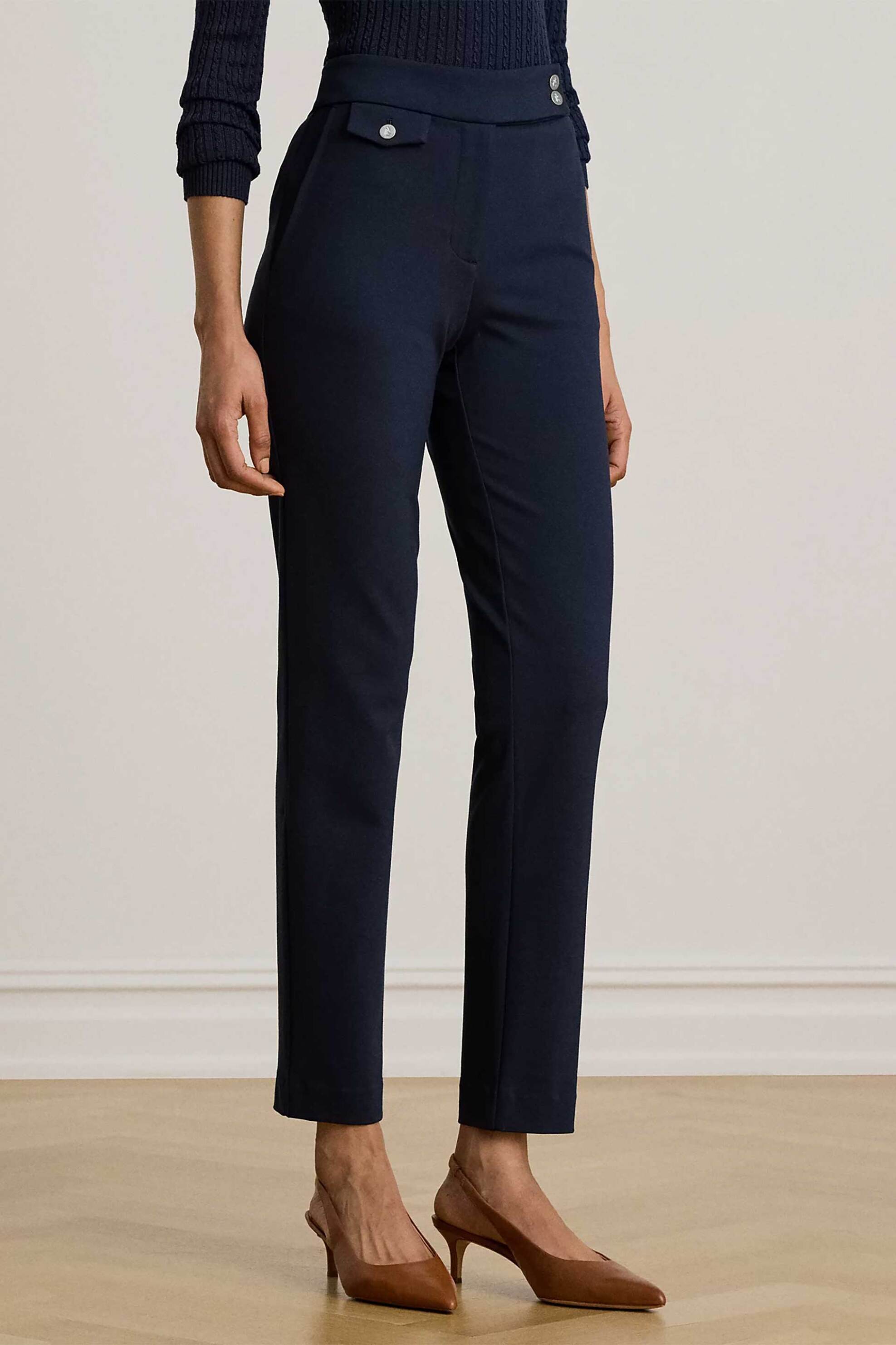 LAUREN RALPH LAUREN Lauren Ralph Lauren γυναικείο παντελόνι Straight Fit - 200B22288001 Μπλε Σκούρο - 2