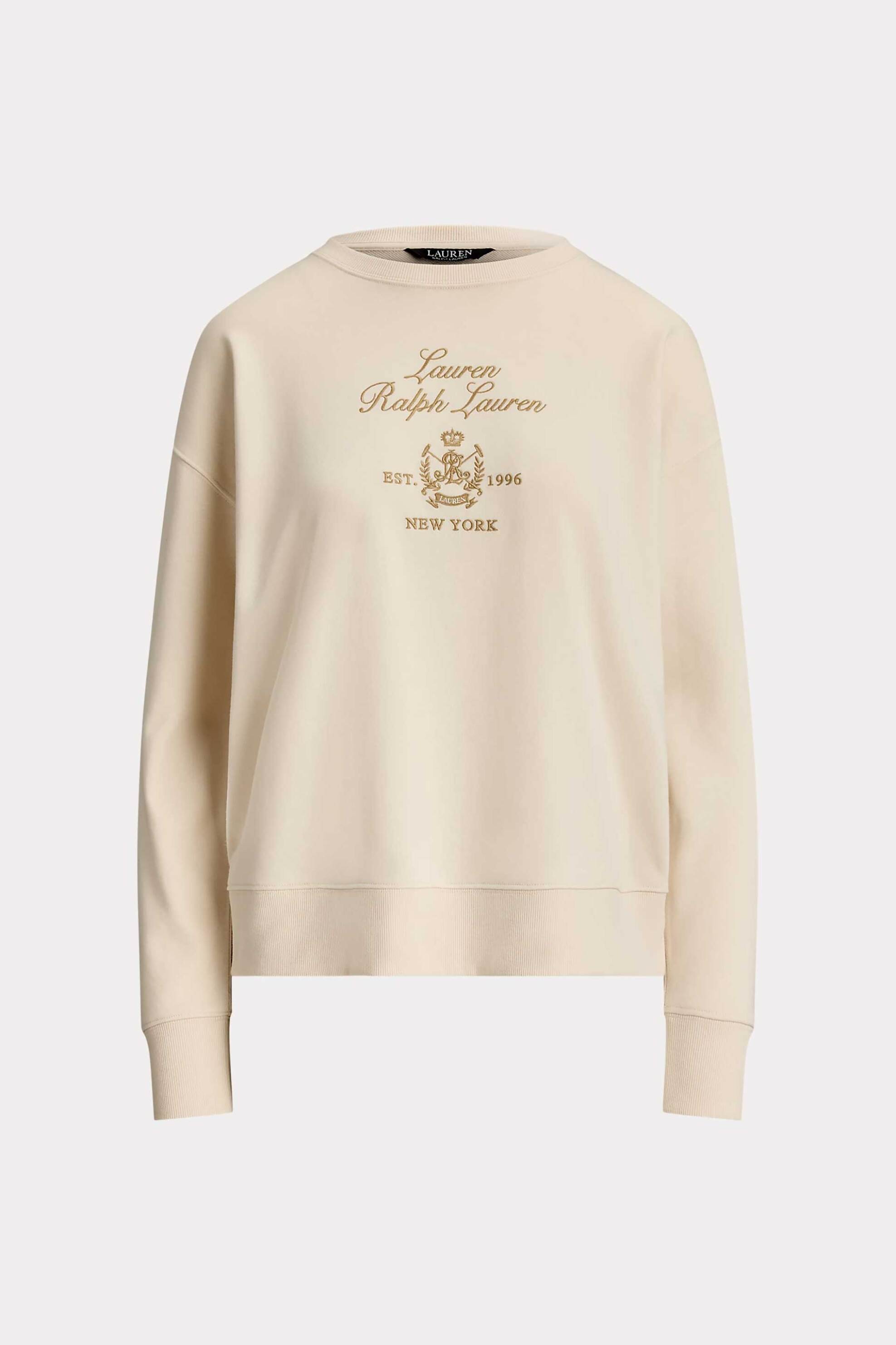Lauren Ralph Γυναικεία Μπλούζα Φούτερ με Κέντημα Relaxed Fit - 200P13944002 Εκρού