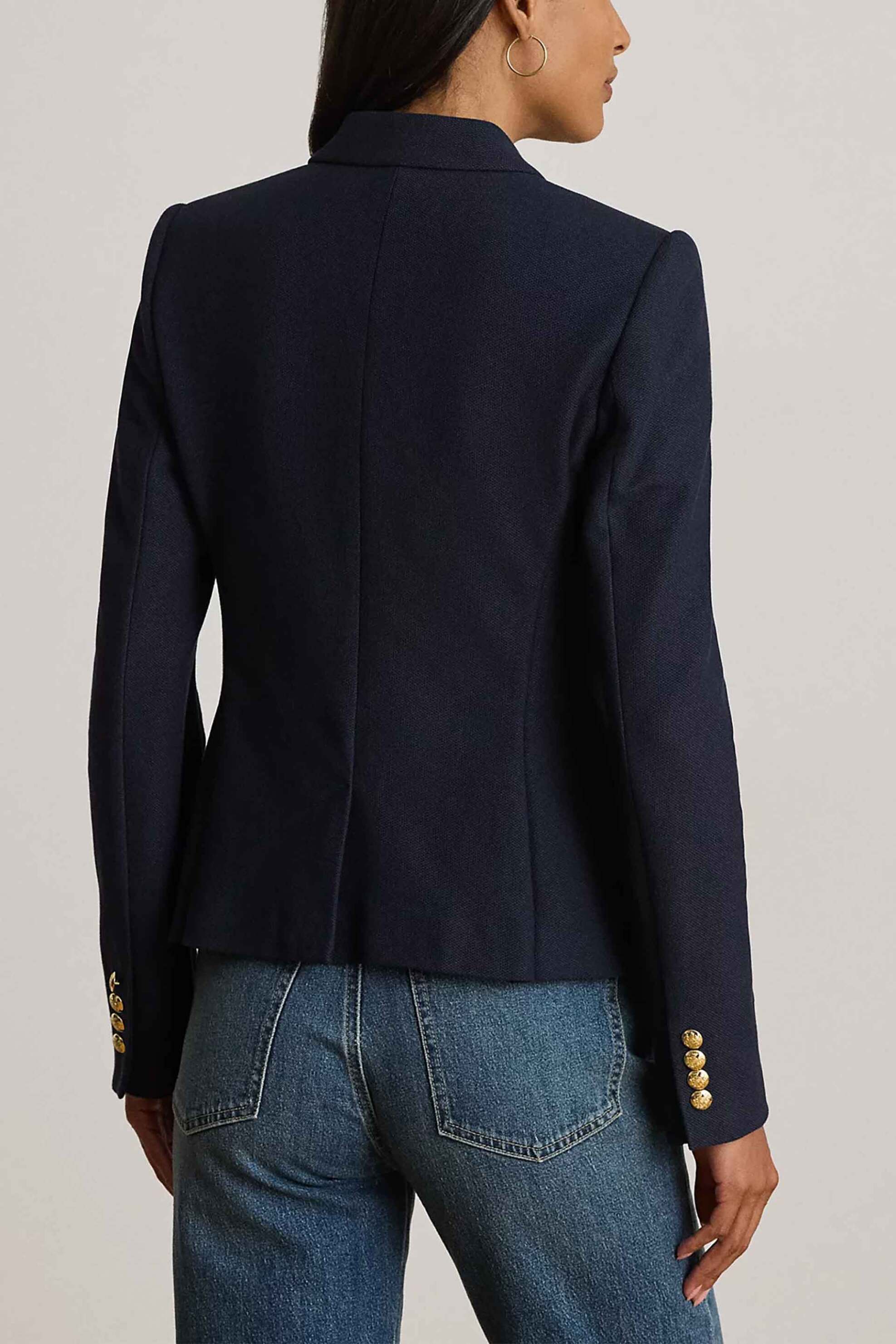 LAUREN RALPH LAUREN Lauren Ralph Lauren γυναικείο σακάκι με κεντημένο λογότυπο - 200P14021002 Μπλε Σκούρο - 3