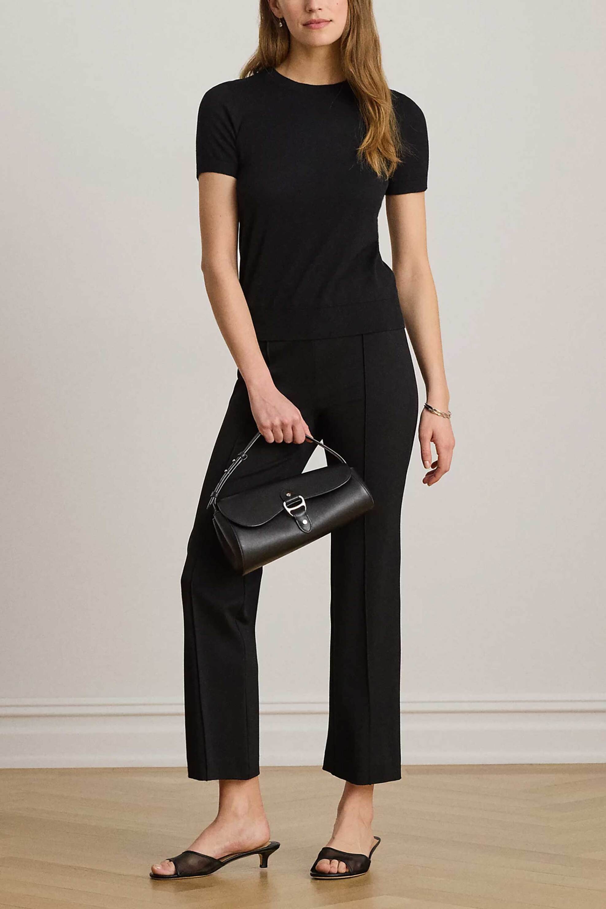 LAUREN RALPH LAUREN Lauren Ralph Lauren γυναικεία μπλούζα πλεκτή μονόχρωμη - 200P14055002 Μαύρο - 2