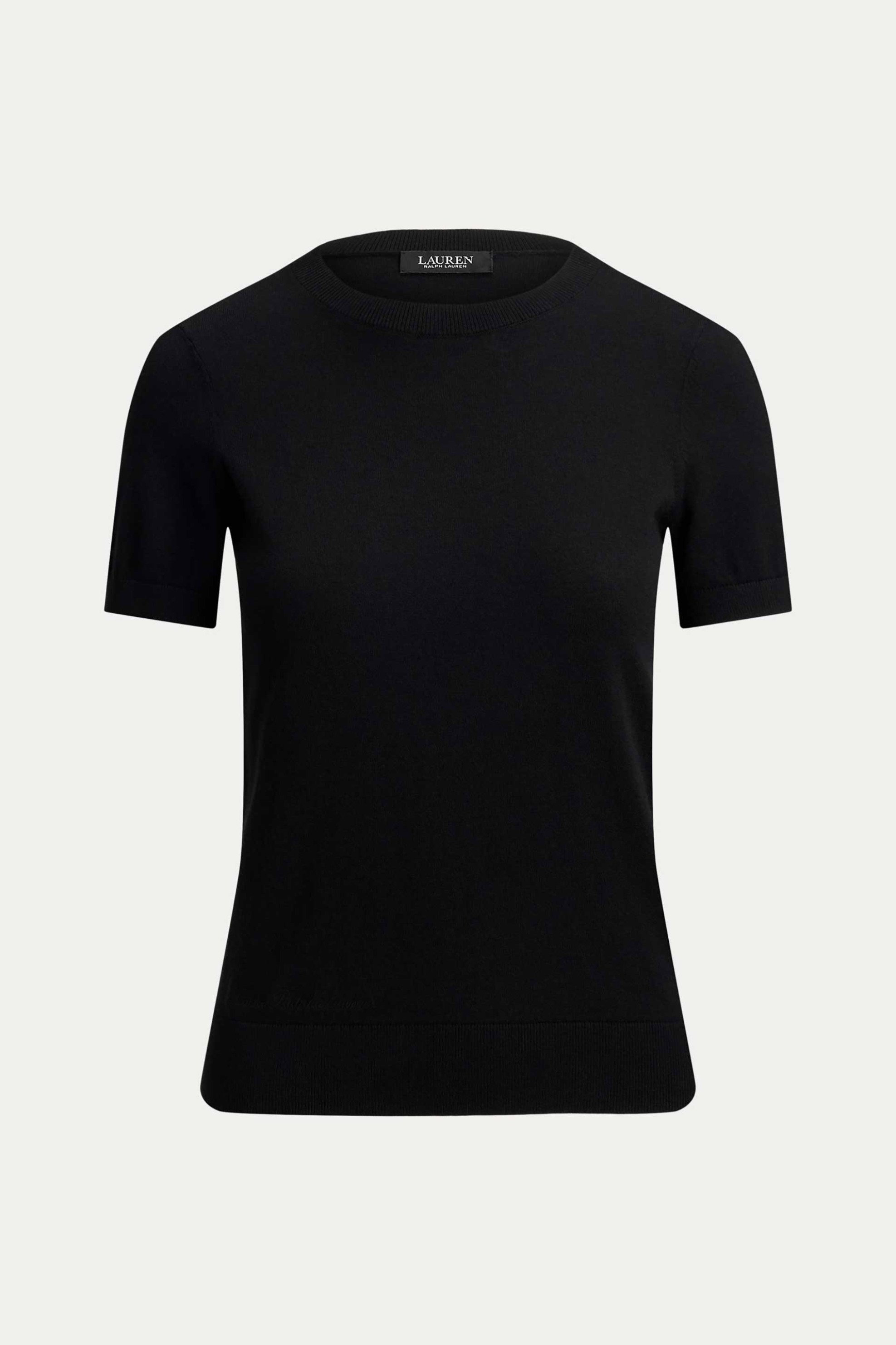 LAUREN RALPH LAUREN Lauren Ralph Lauren γυναικεία μπλούζα πλεκτή μονόχρωμη - 200P14055002 Μαύρο - 4
