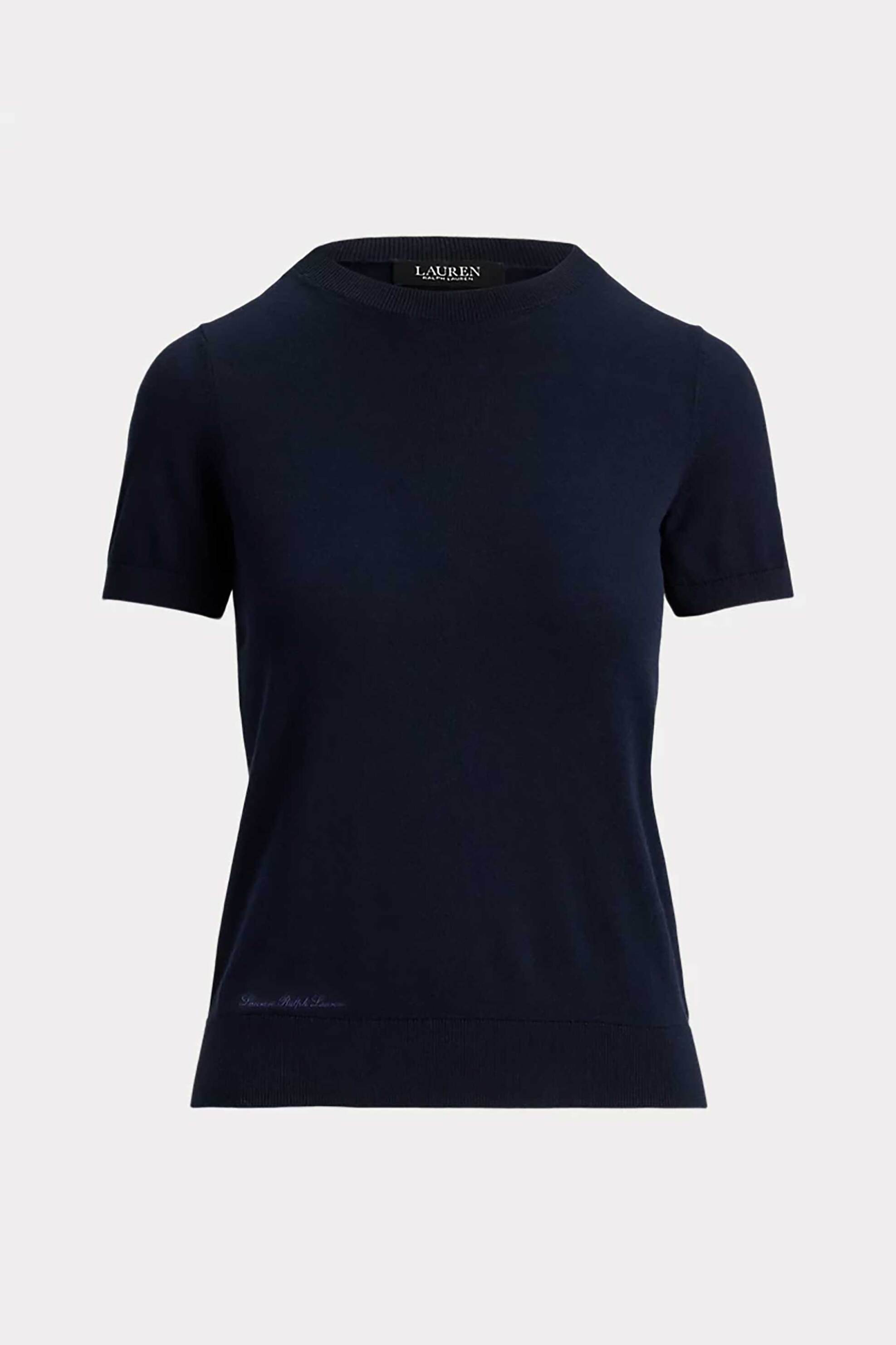 LAUREN RALPH LAUREN Lauren Ralph Lauren γυναικεία μπλούζα πλεκτή μονόχρωμη - 200P14055003 Μπλε Σκούρο - 4