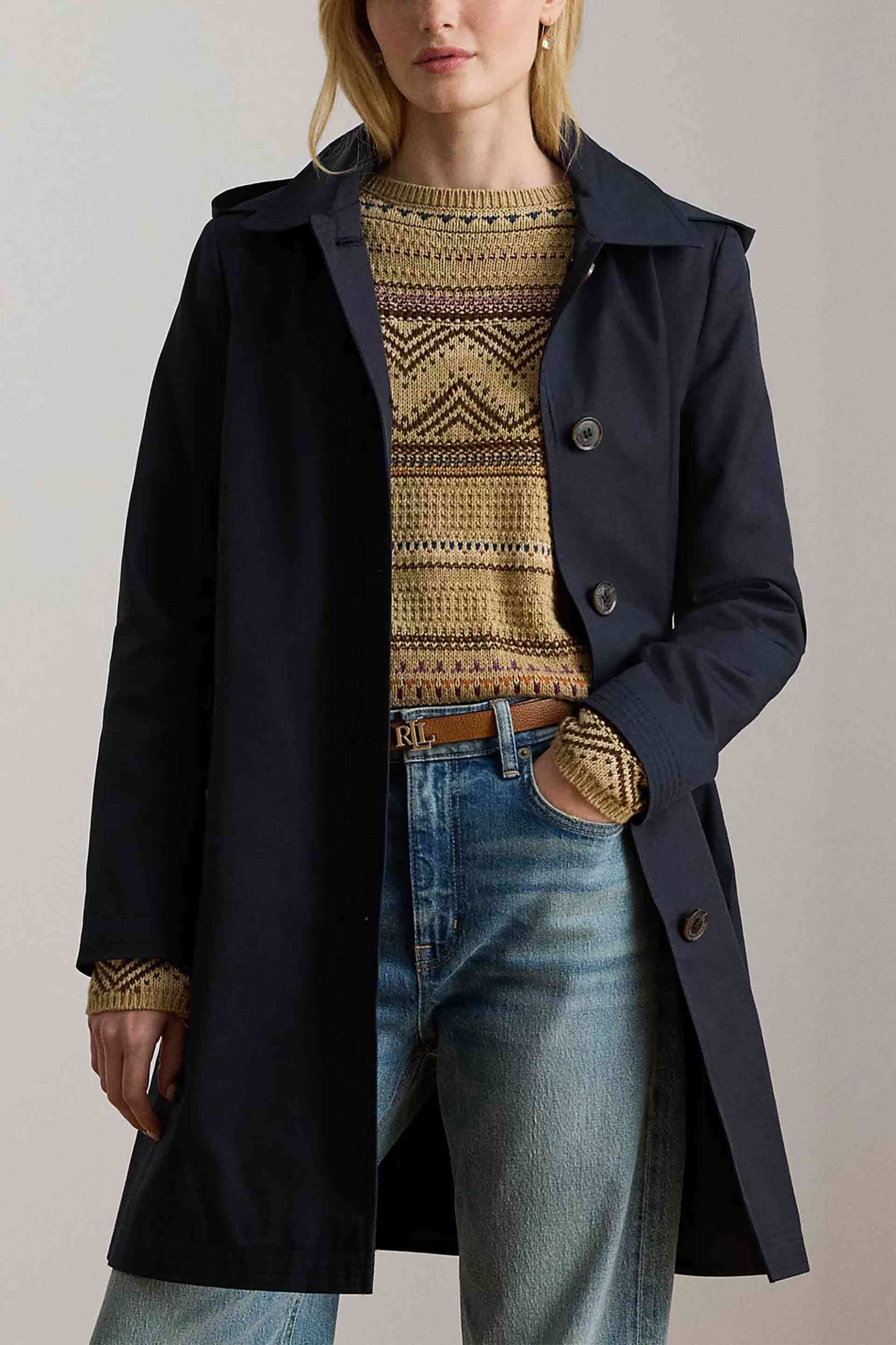 Lauren Ralph Lauren γυναικεία καμπαρντίνα αδιάβροχη - 297967121005 Μπλε Σκούρο