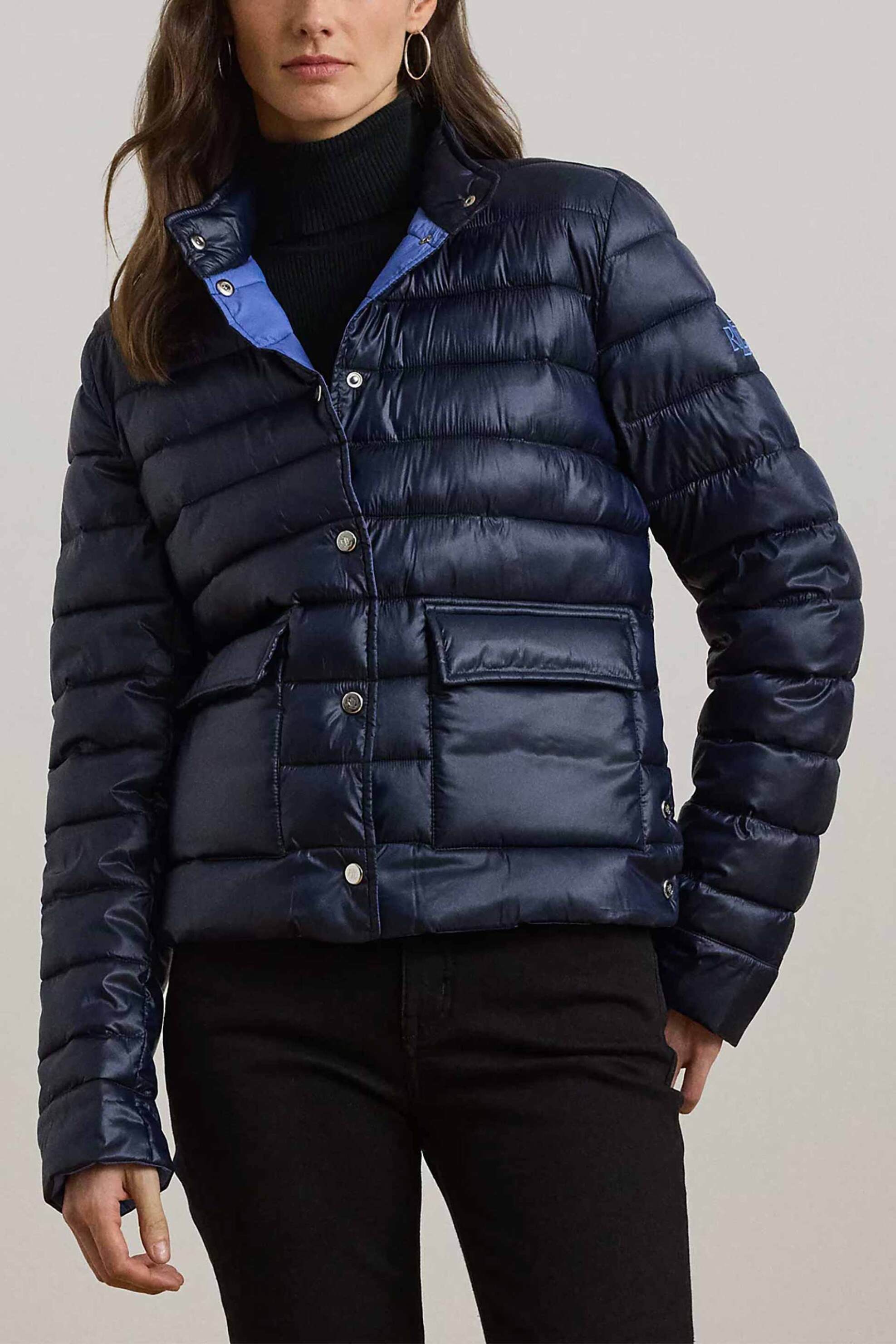 LAUREN RALPH LAUREN Lauren Ralph Lauren γυναικείο μπουφάν με καπιτονέ σχέδιο - 297967137003 Μπλε Σκούρο 2025