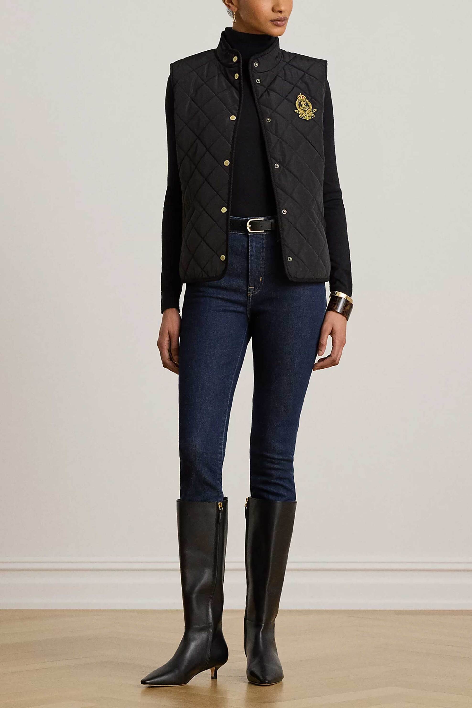 Lauren Ralph Lauren γυναικείο μπουφάν αμάνικο καπιτονέ - 297P18068001 Μαύρο