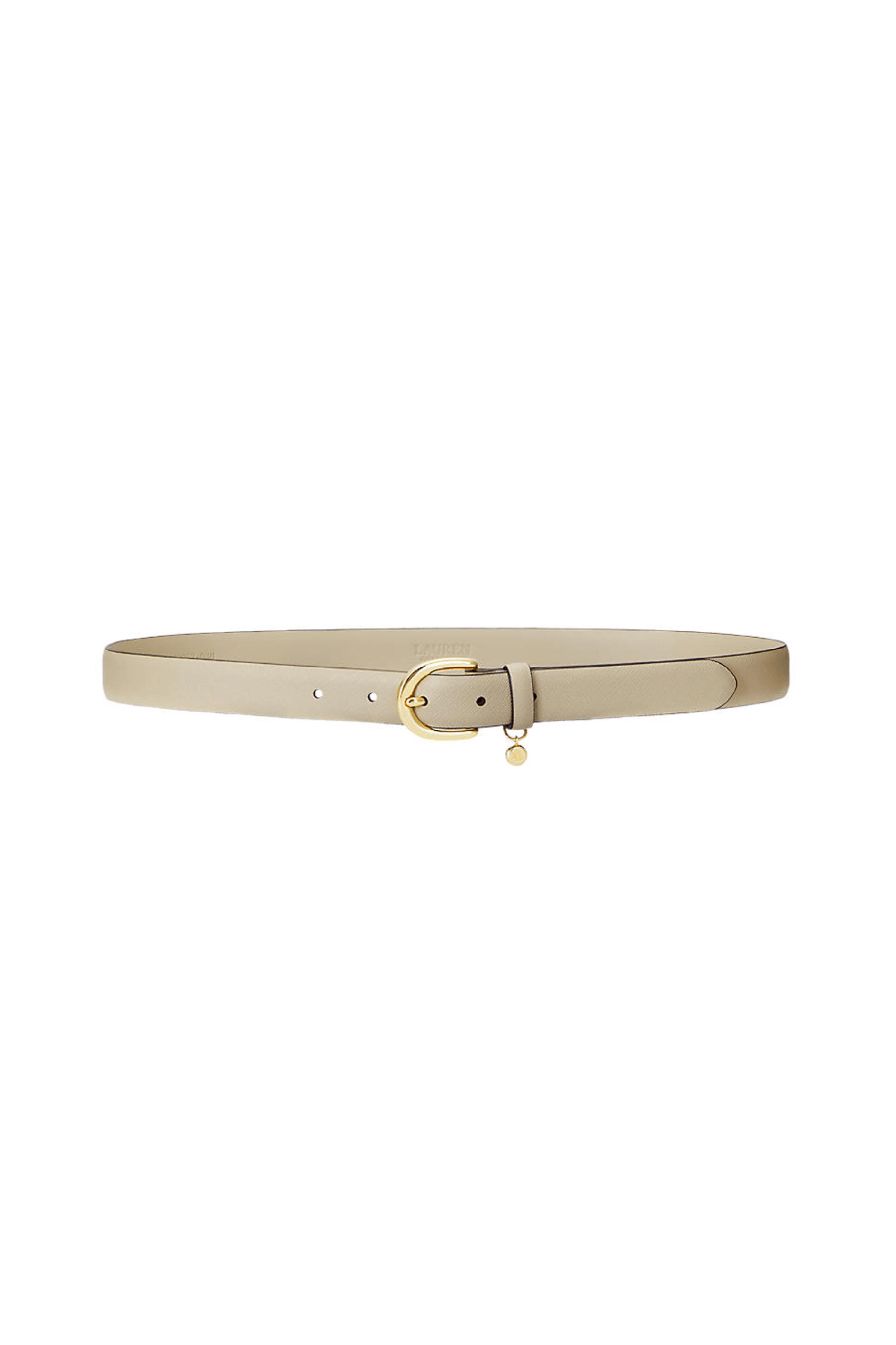 LAUREN RALPH LAUREN Lauren Ralph Lauren γυναικεία δερμάτινη ζώνη μονόχρωμη με διακοσμητικό charm - 412802952038 Μπεζ