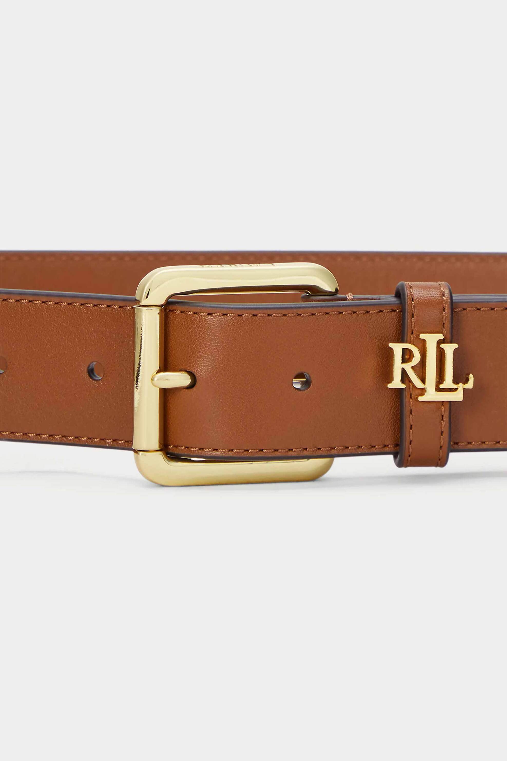 Lauren Ralph Lauren γυναικεία δερμάτινη ζώνη με μεταλλικό logo - 412968765002 Ταμπά φωτογραφία