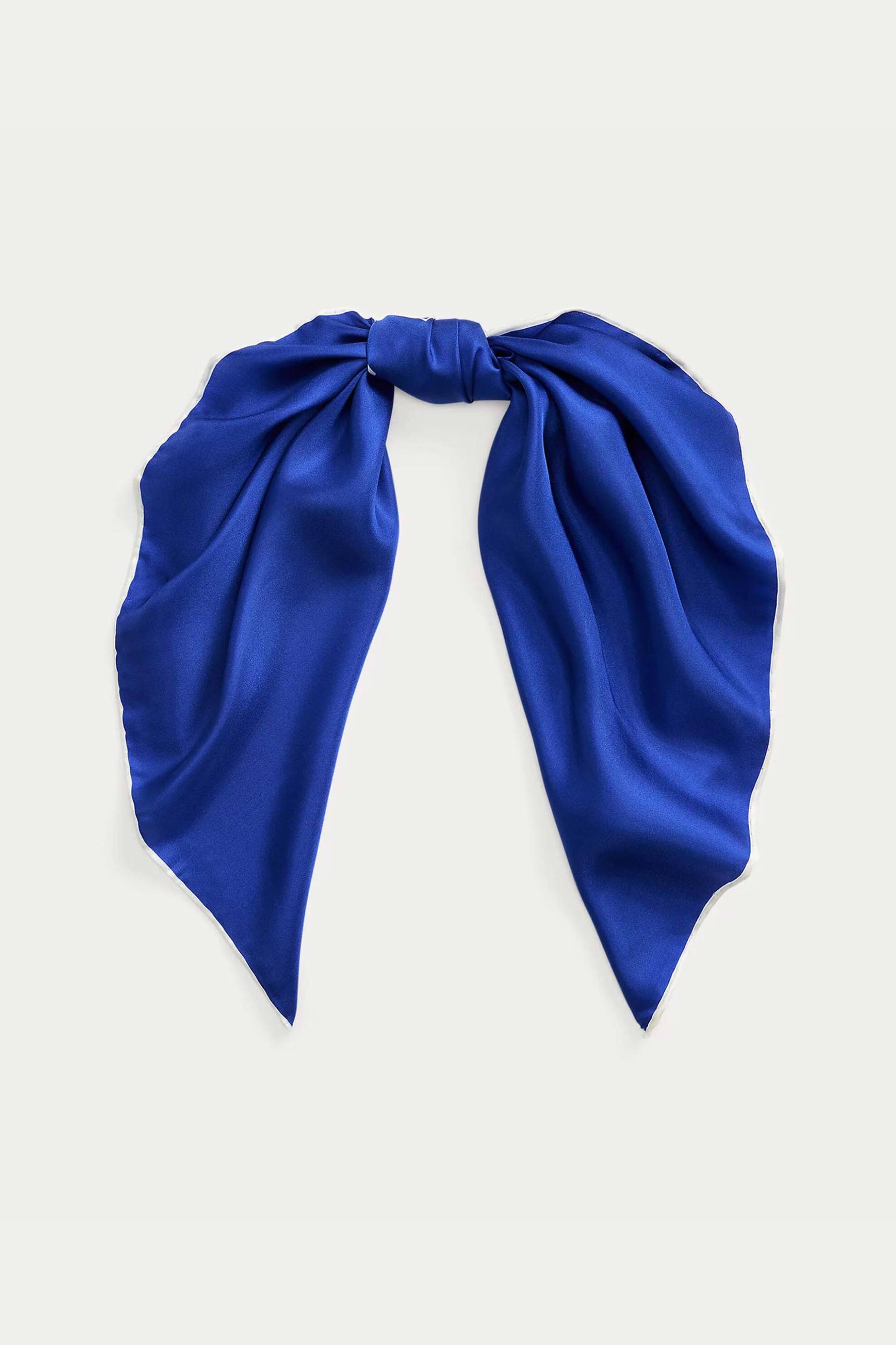 LAUREN RALPH LAUREN Lauren Ralph Lauren γυναικείο μεταξωτό φουλάρι μονόχρωμο - 454966215004 Μπλε Ηλεκτρίκ 2025