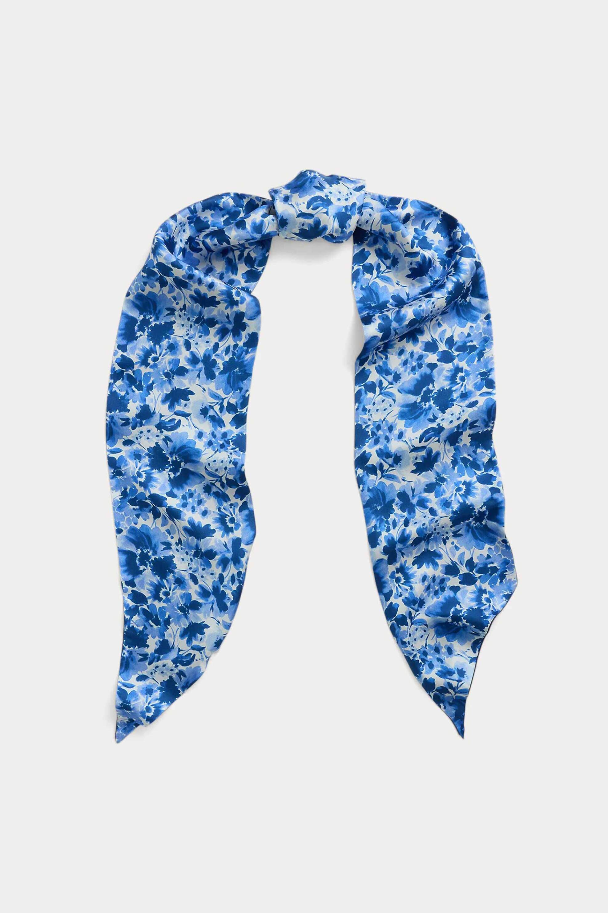 LAUREN RALPH LAUREN Lauren Ralph Lauren γυναικείο μεταξωτό φουλάρι με floral print - 454966218001 Μπλε 2025