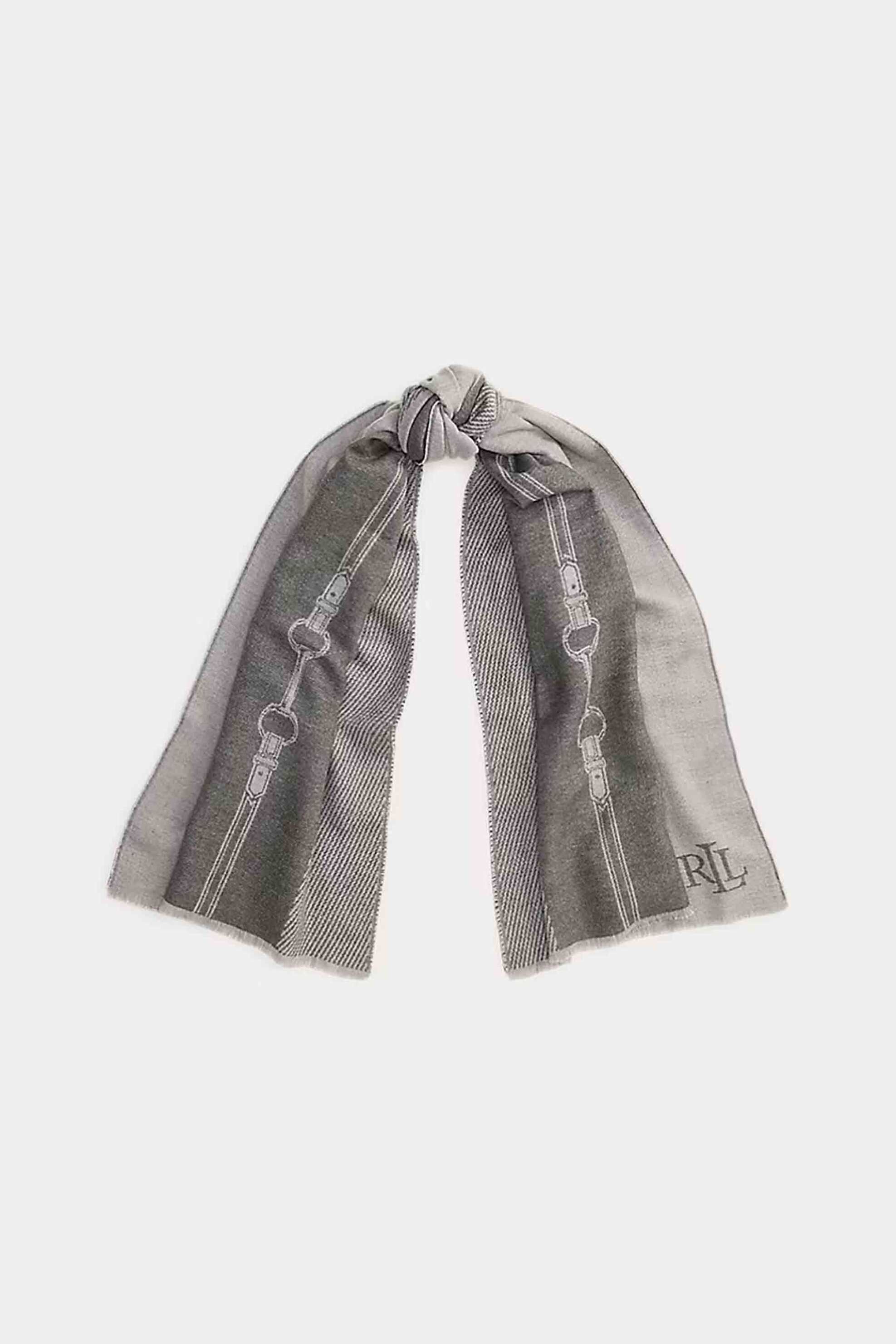 Lauren Ralph Lauren γυναικείο φουλάρι με belting motif - 454P23540002 Γκρι
