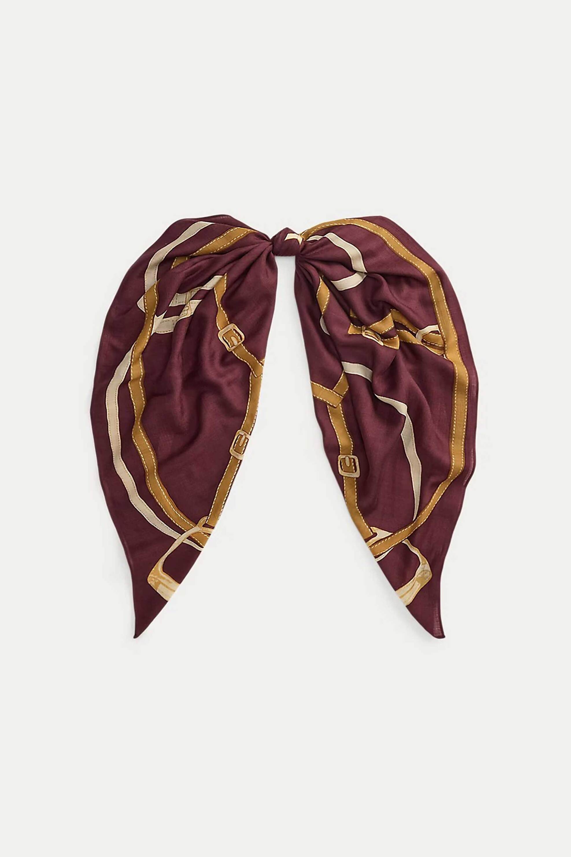 Lauren Ralph Lauren γυναικείο φουλάρι με μετάξι - 454P23561001 Μπορντό