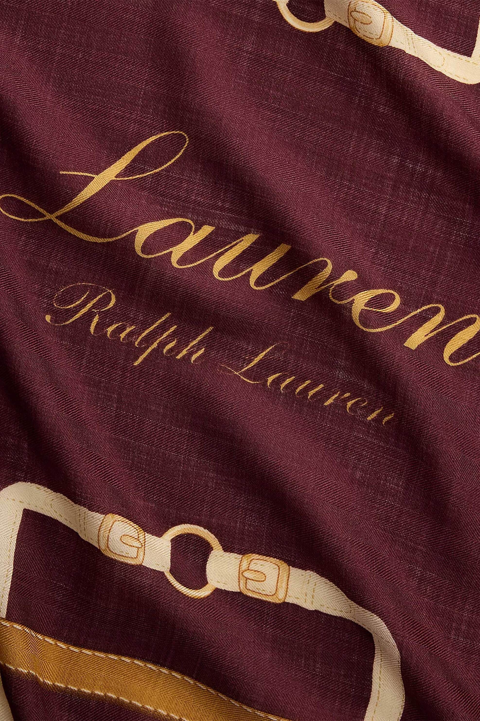 LAUREN RALPH LAUREN Lauren Ralph Lauren γυναικείο φουλάρι με μετάξι - 454P23561001 Μπορντό - 3