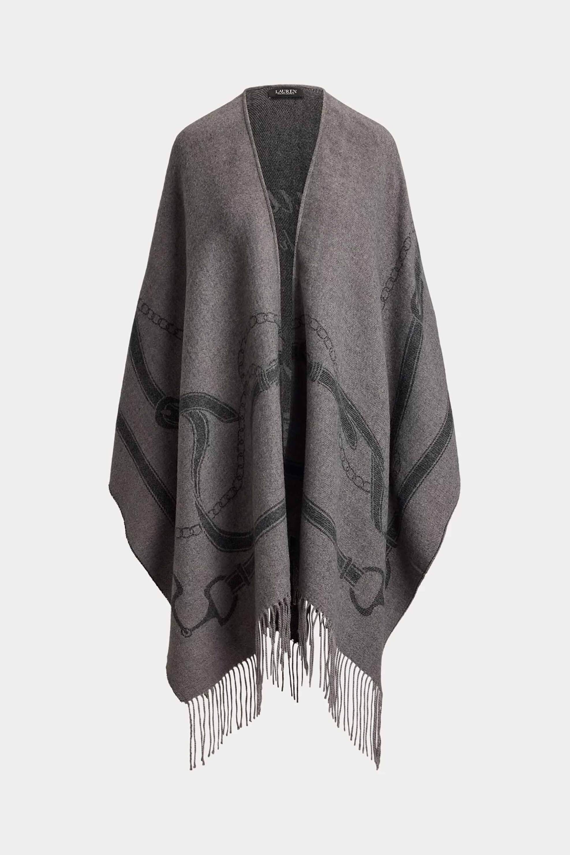 LAUREN RALPH LAUREN Lauren Ralph Lauren γυναικείο πόντσο με belting motif - 454P23618001 Ανθρακί - 4