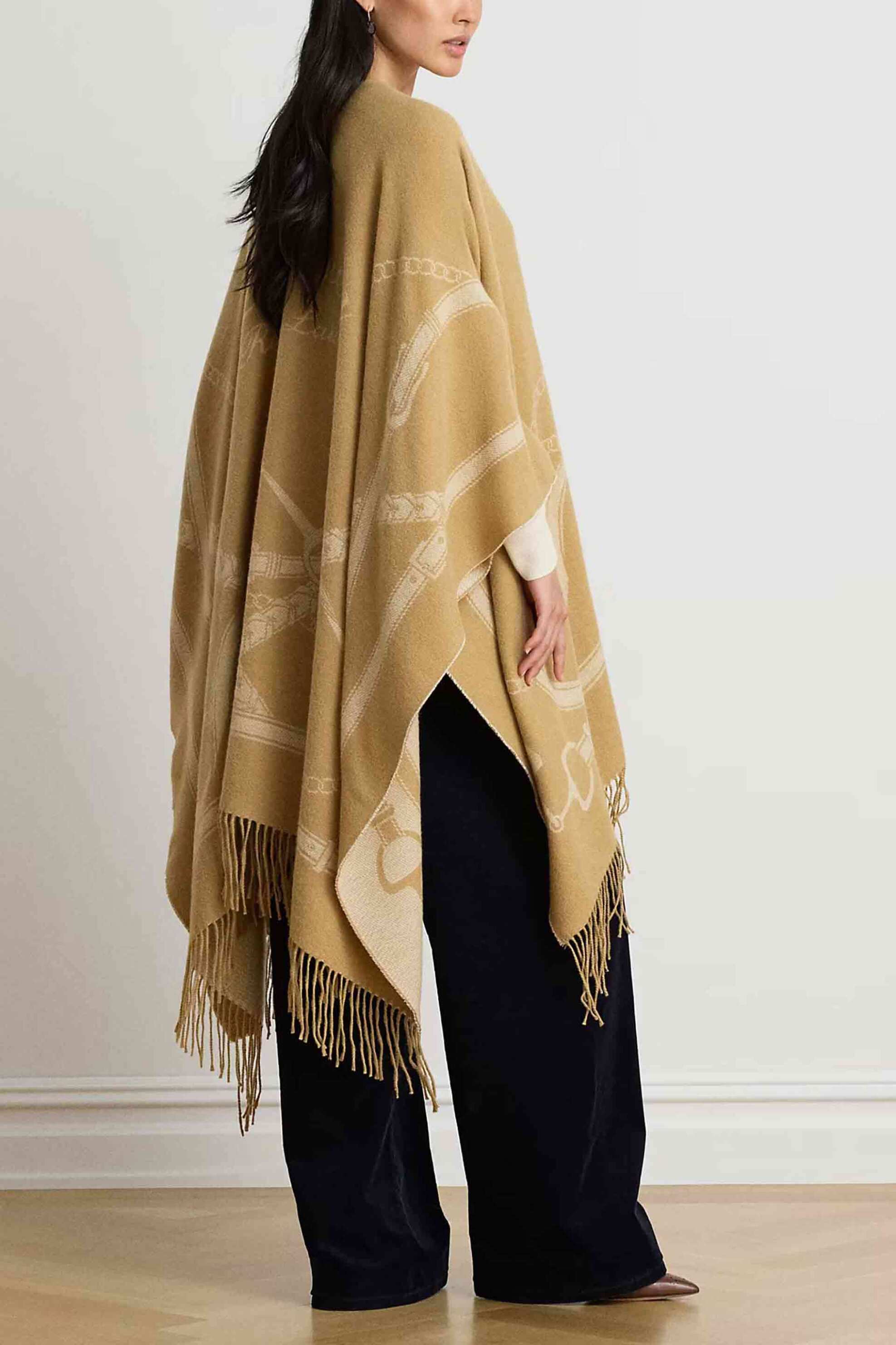 LAUREN RALPH LAUREN Lauren Ralph Lauren γυναικείο πόντσο με belting motif - 454P23618002 Μπεζ - 3