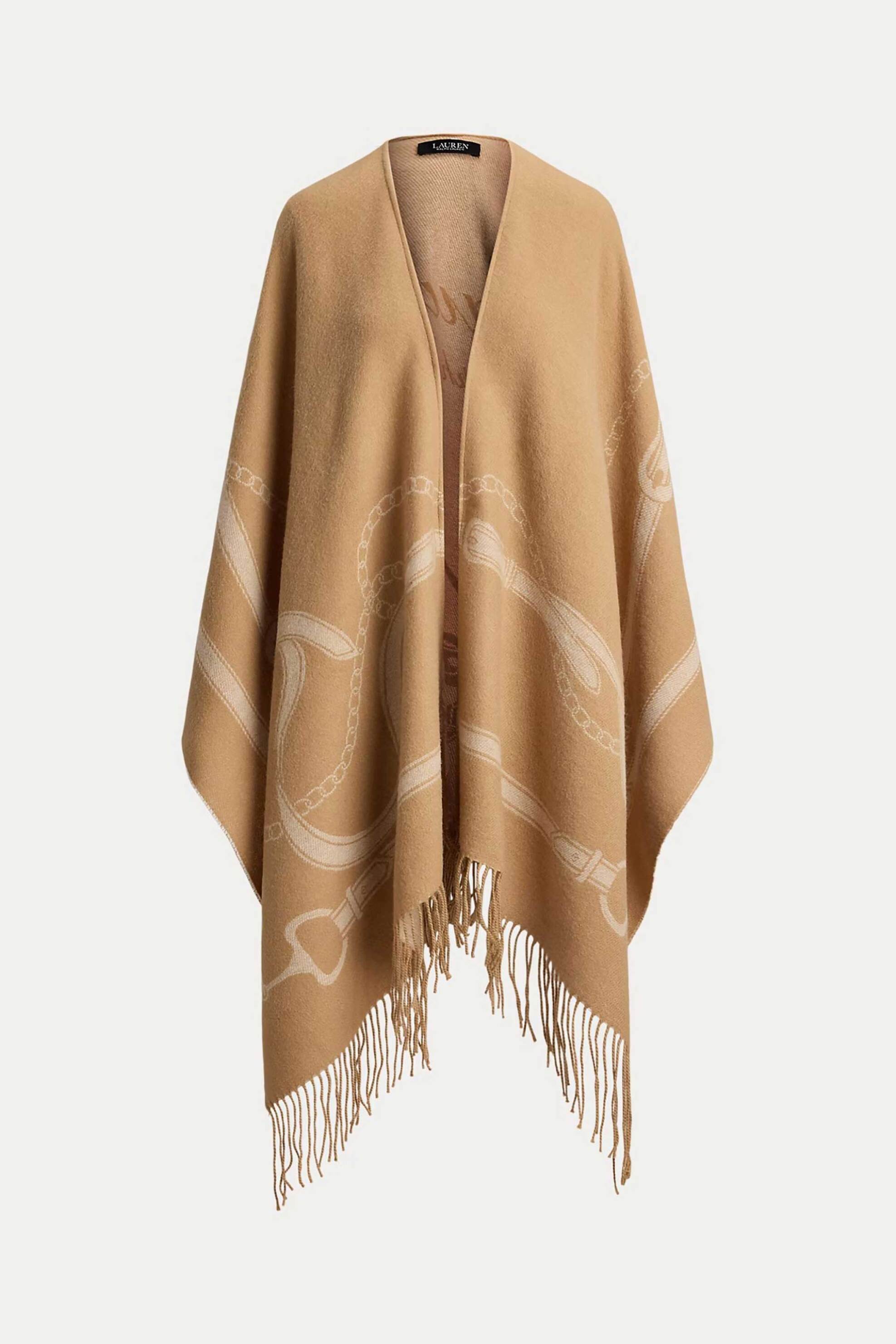 LAUREN RALPH LAUREN Lauren Ralph Lauren γυναικείο πόντσο με belting motif - 454P23618002 Μπεζ - 4