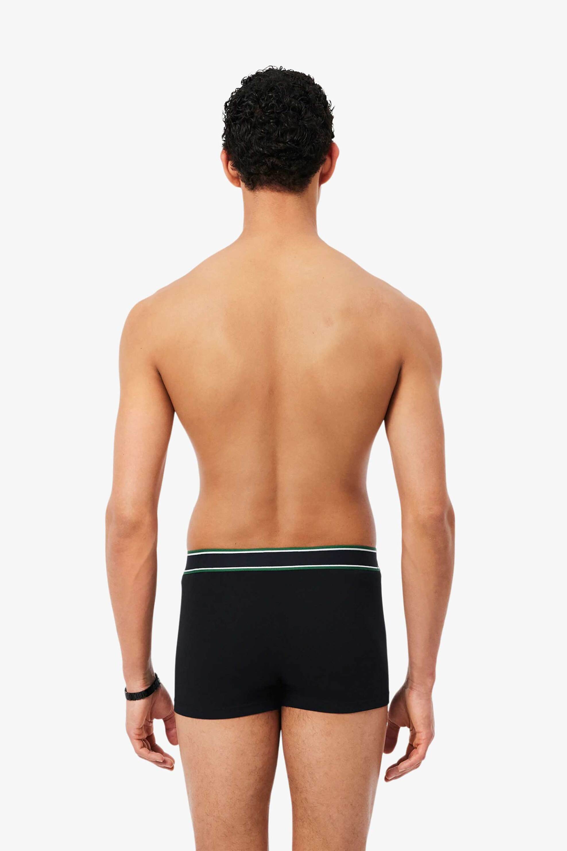 Lacoste Σετ Ανδρικά Εσώρουχα Trunk με Λογότυπο (3 Τεμάχια) - 5H0926 Μαύρο