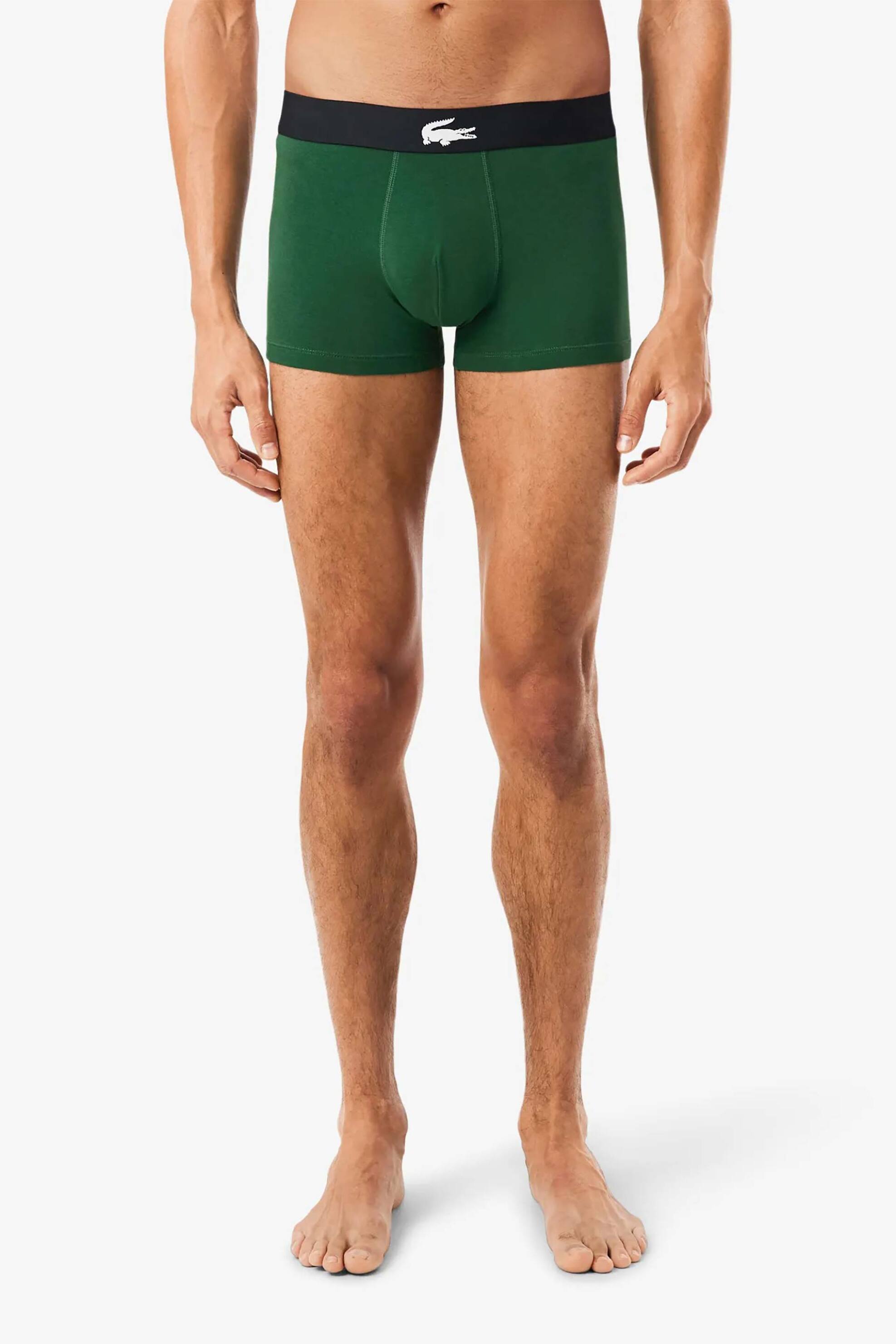 Lacoste Σετ Ανδρικά Εσώρουχα Trunk με Λογότυπο (3 Τεμάχια) - 5H1288-00 Πράσινο Σκούρο