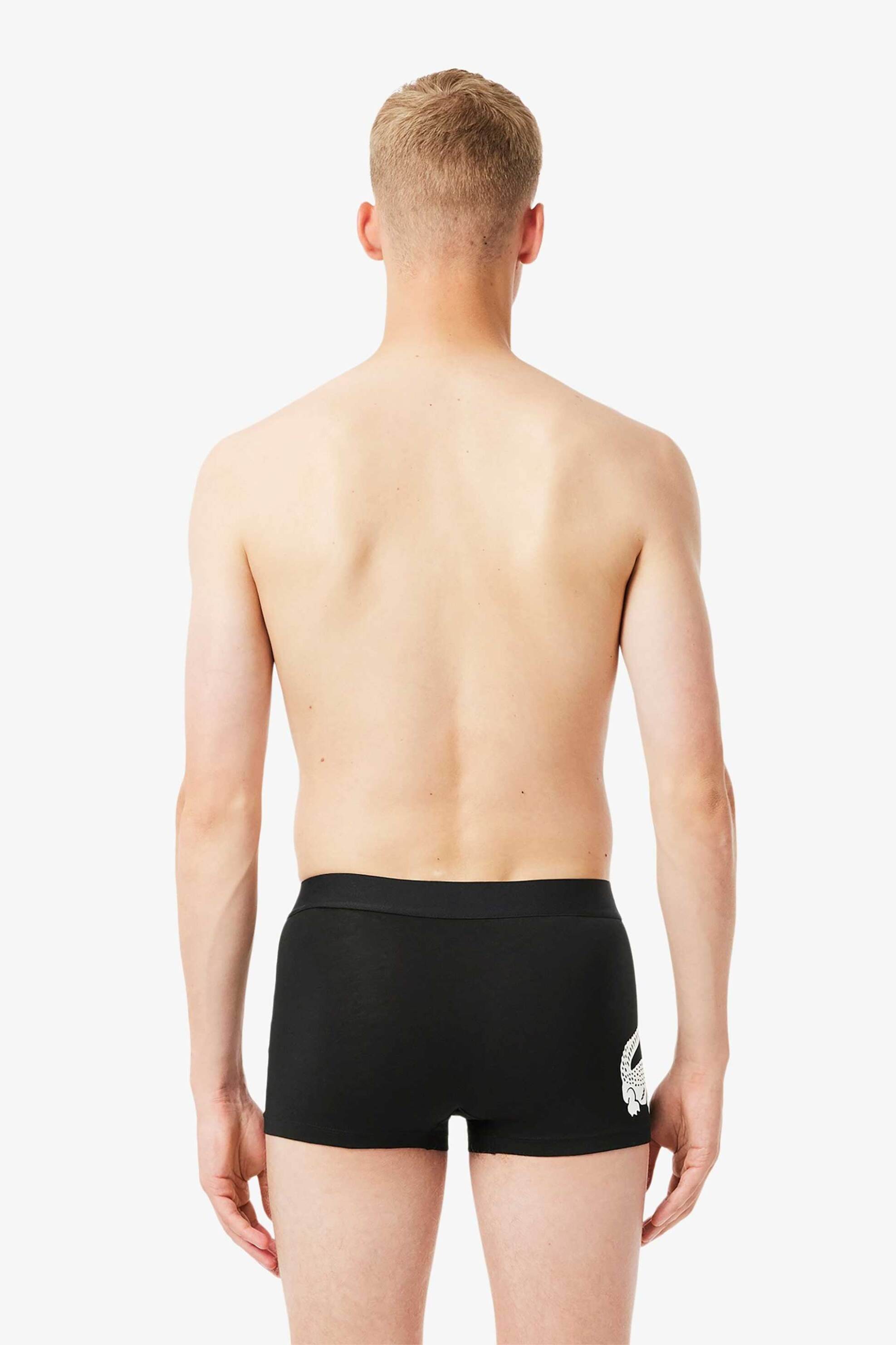 Lacoste σετ ανδρικά εσώρουχα trunk με λογότυπο (3 τεμάχια) - 5H1291-00 Μαύρο φωτογραφία