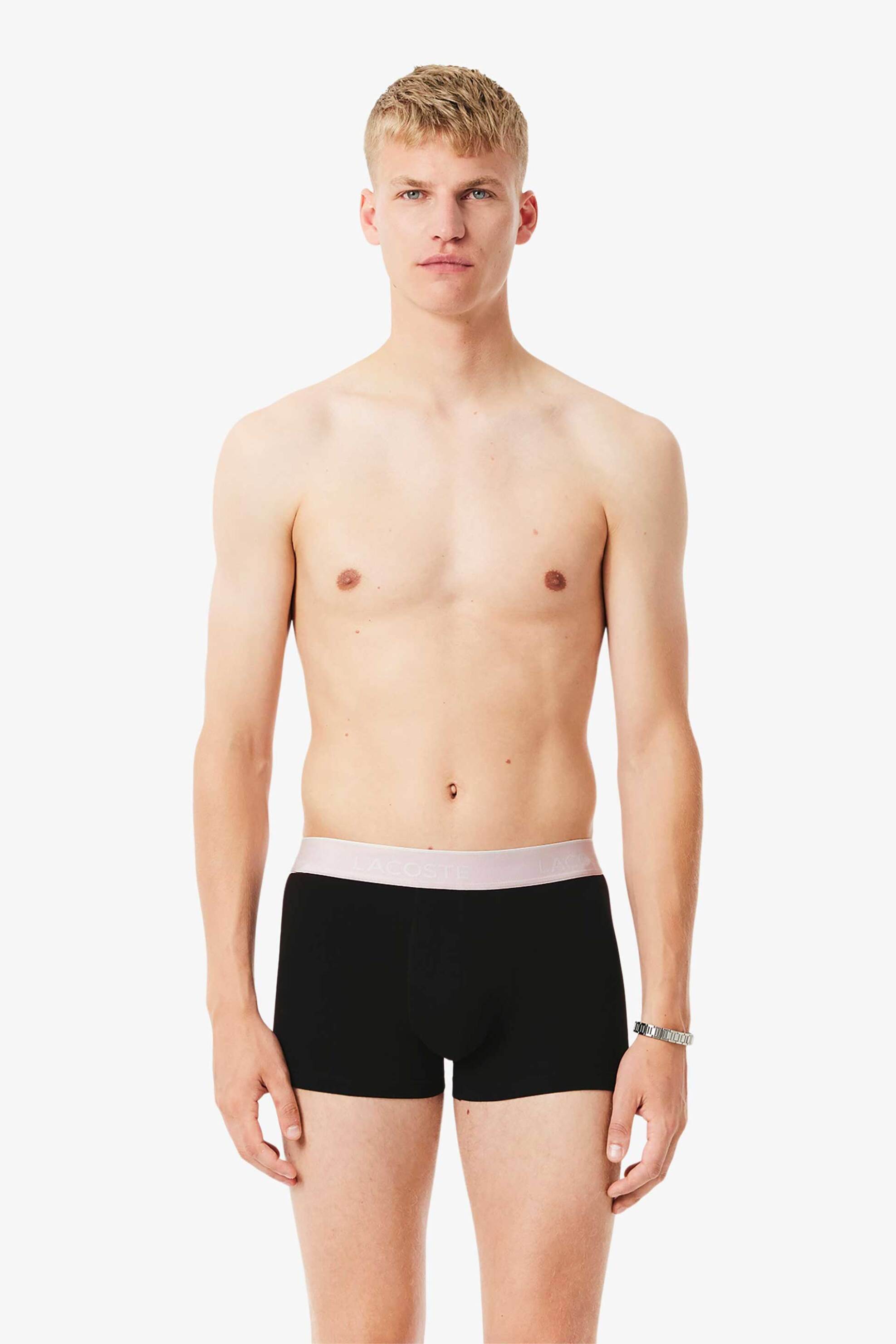 Lacoste σετ ανδρικά εσώρουχα trunk με λογότυπο (3 τεμάχια) - 5H1297-00 Ροζ φωτογραφία