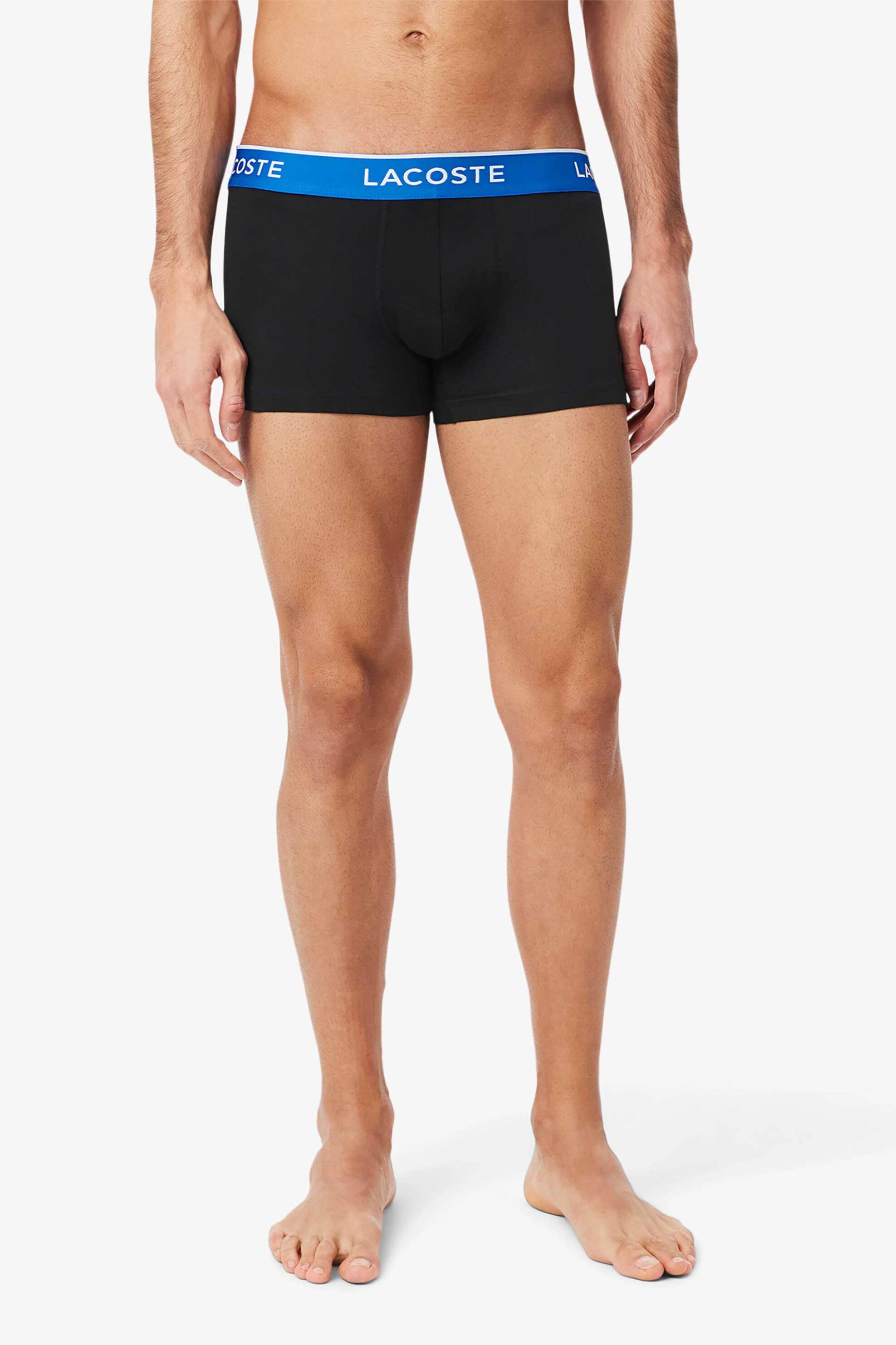 Lacoste σετ ανδρικά εσώρουχα trunk με λογότυπο (3 τεμάχια) - 5H1297-00 Μαύρο φωτογραφία